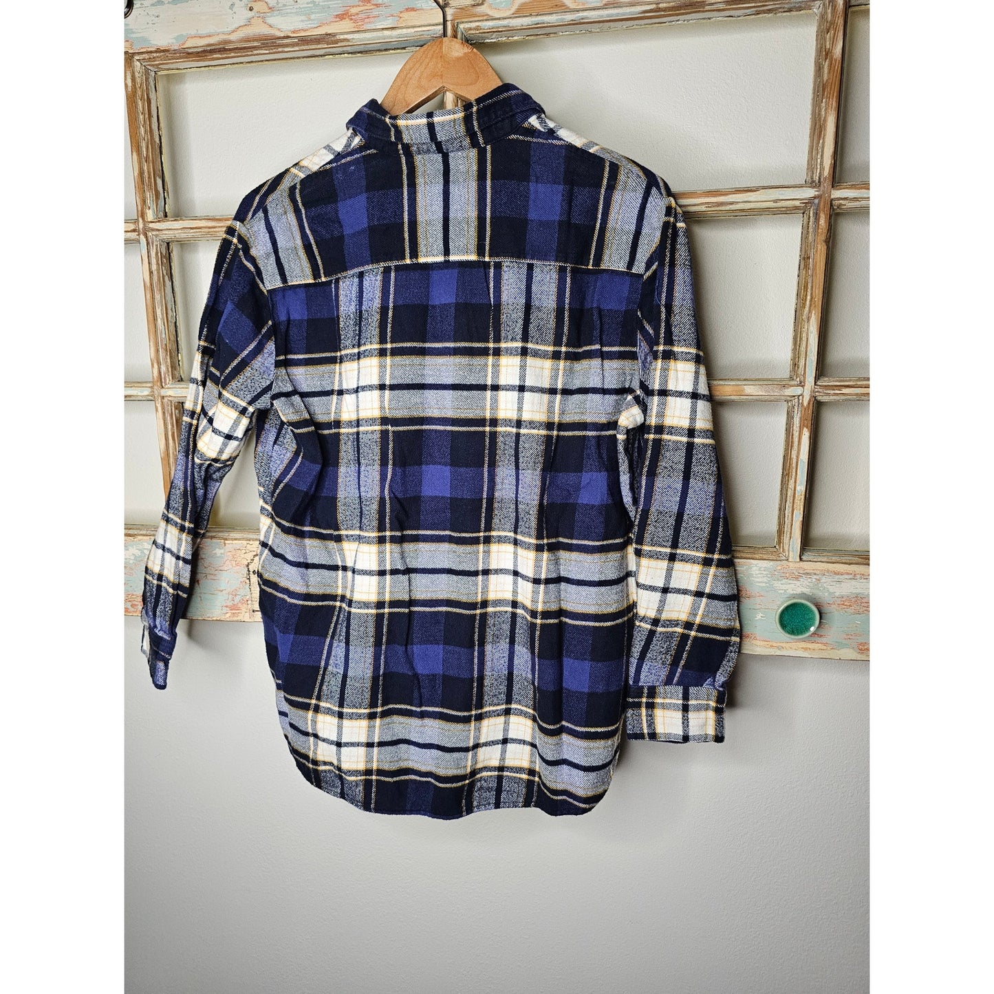Madewell Plaid Flannel Long sleeve Button Up Shirt Size Medium
