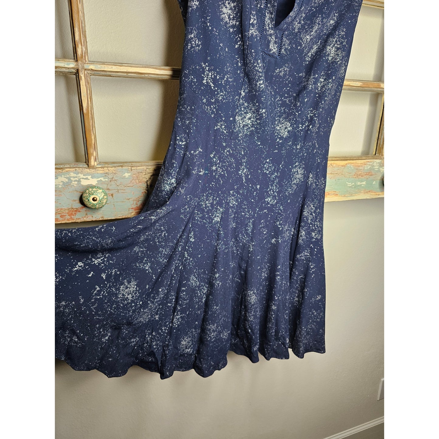 NWOT Rebecca Taylor Lined Size 4 Blue Godet Sleeveless Dress
