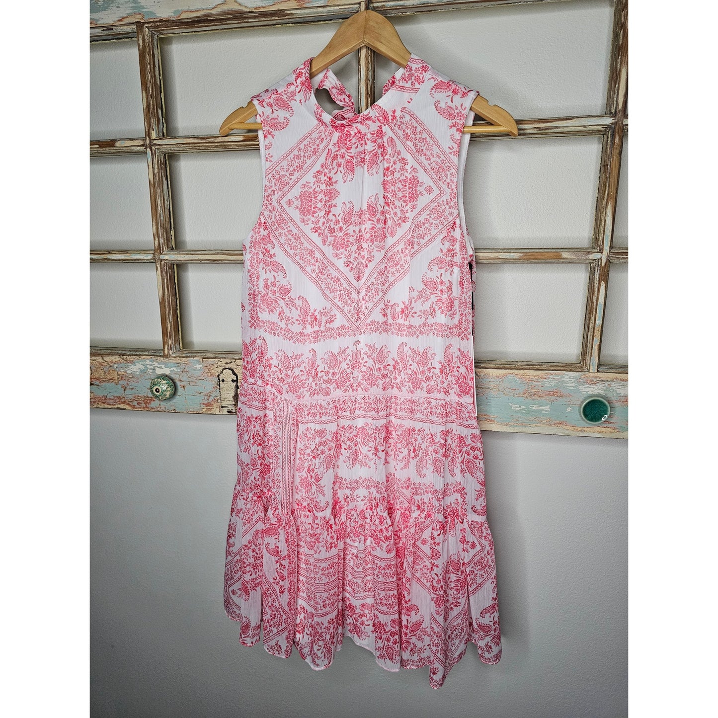 NWT Printed Mock Neck Sleeveless Babydoll Dress size 4