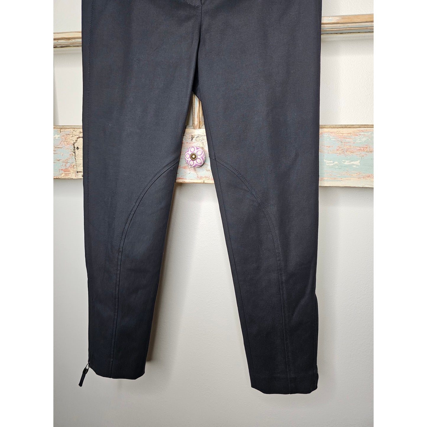 KaufmanFranco Black Midrise Pants with zipper back/side zipper size 4 /40