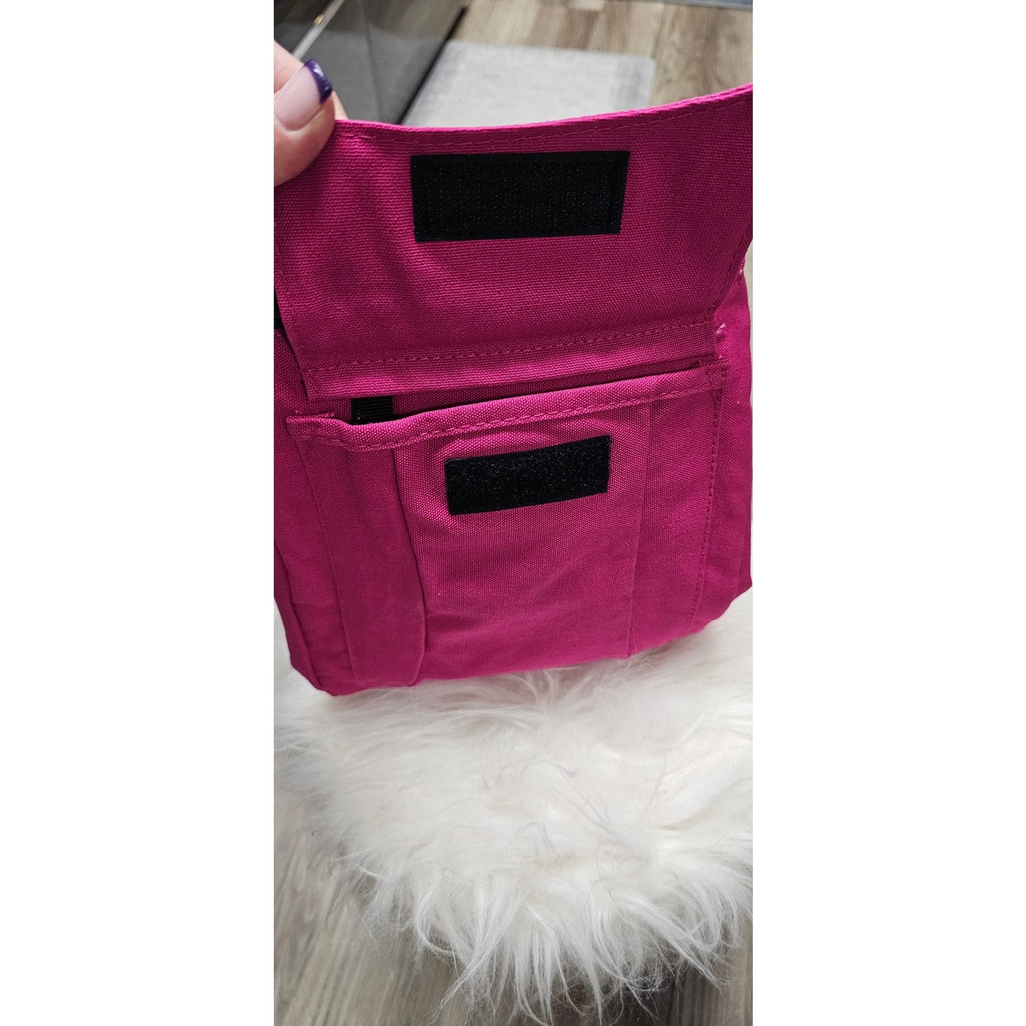 Kavu Keeper Hot Pink Crossbody Bag Snap Closure Canvas Shoulder Purse
