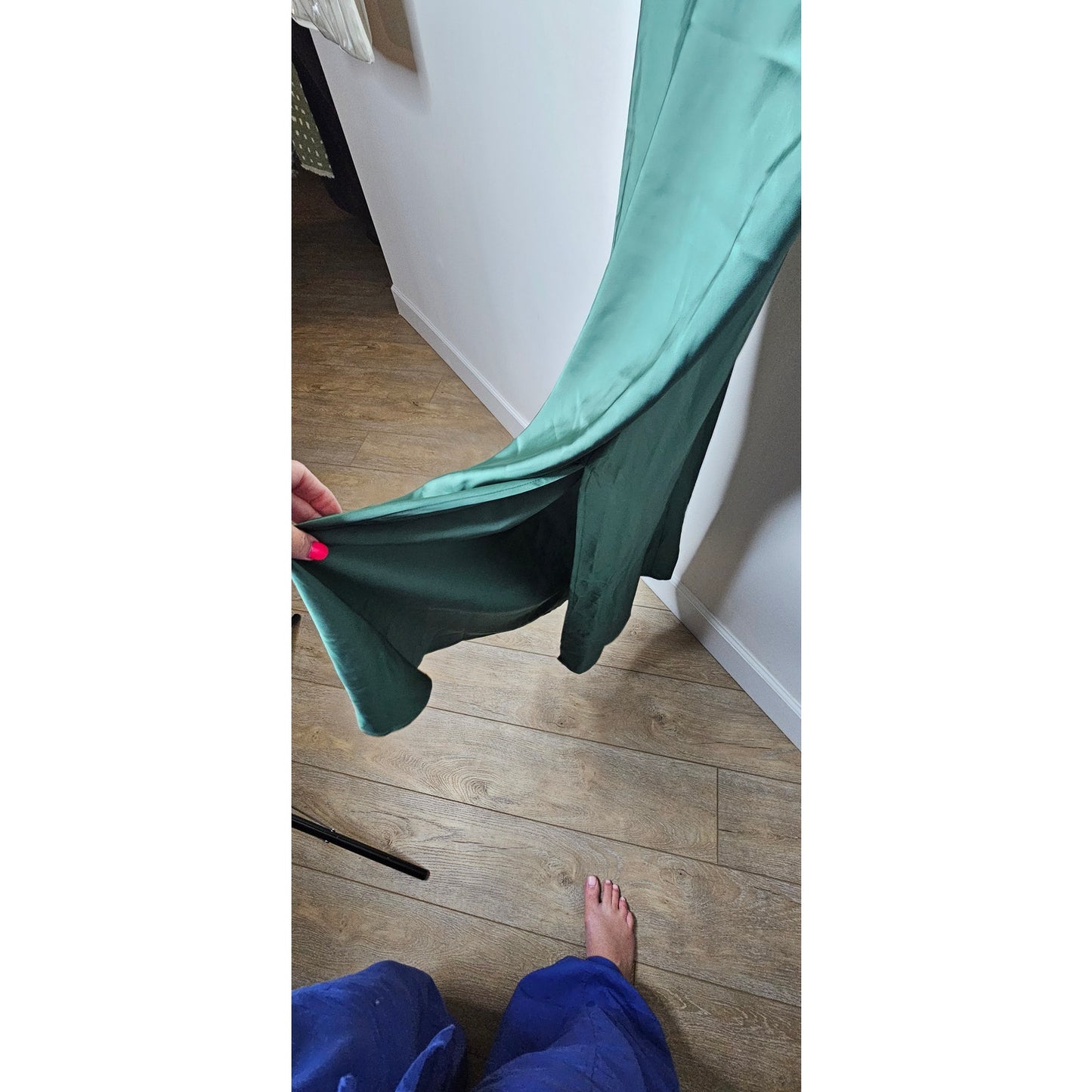 NWT Green Bustier Slip Midi Dress with Lace in Ladies size Small
