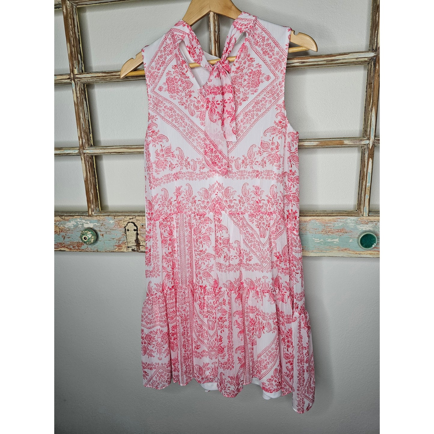 NWT Printed Mock Neck Sleeveless Babydoll Dress size 4