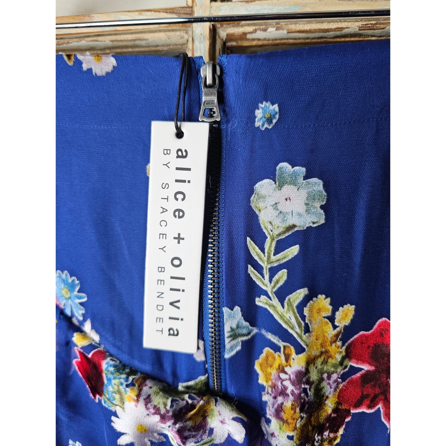 NWT Alice & Olivia Floral Asymmetrical High/Low Skirt Size 10