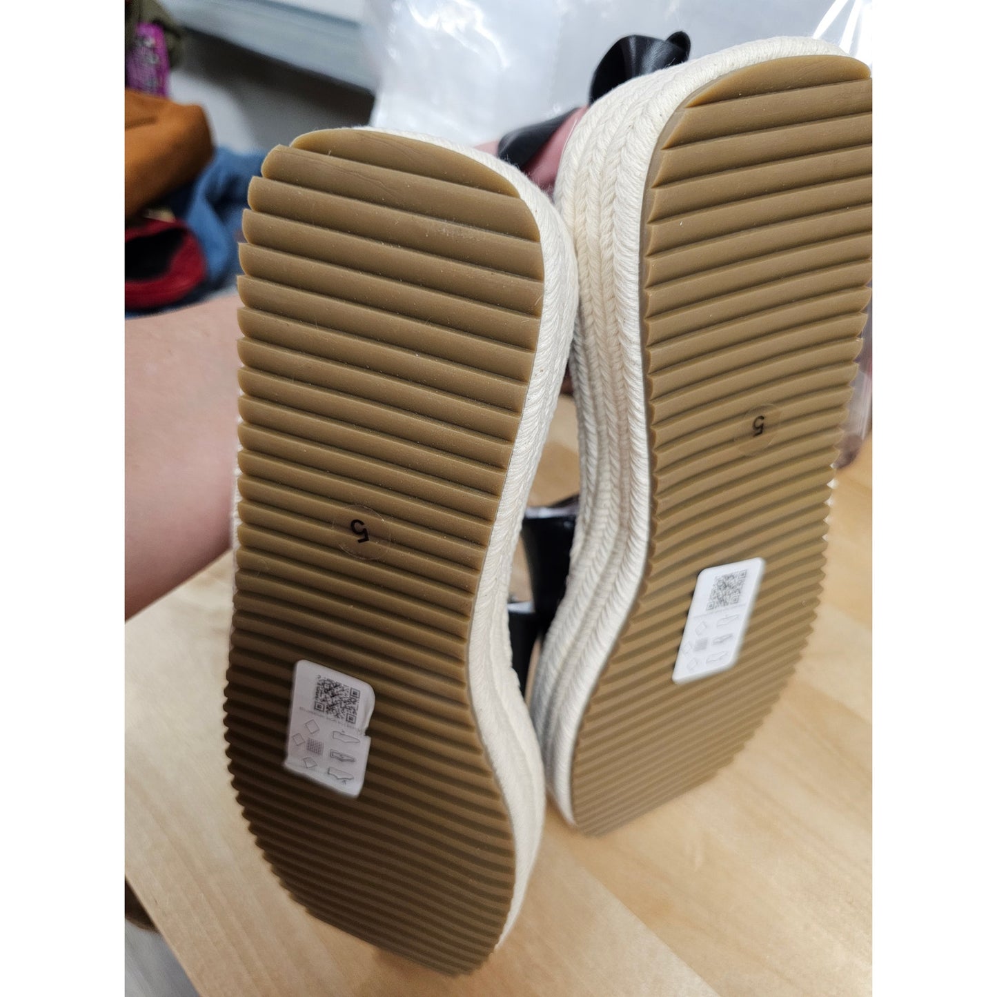 NWT Asos Design Joyful Flatform Espadrilles in black ladies size 7