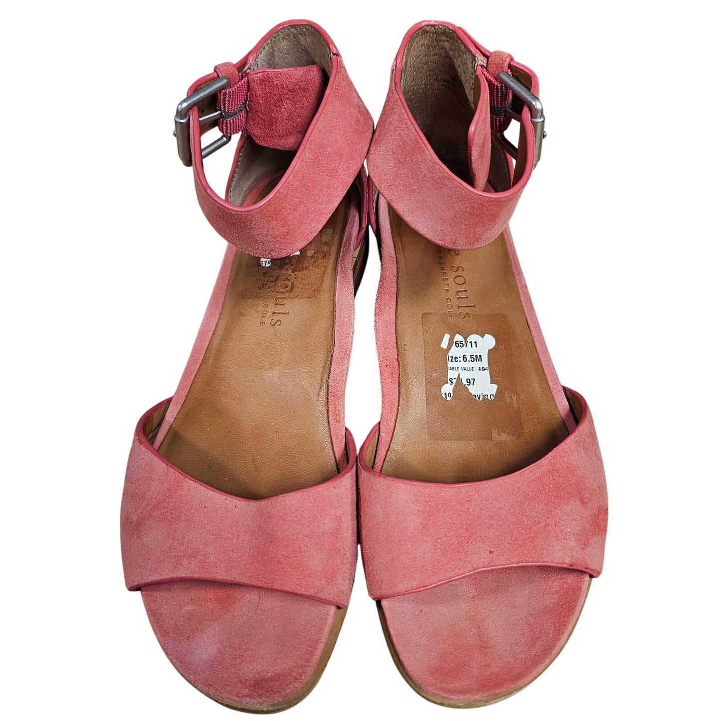 Gentle Souls Leather Gracey Flat Sandals with Ankle Strap Ladies size 6.5