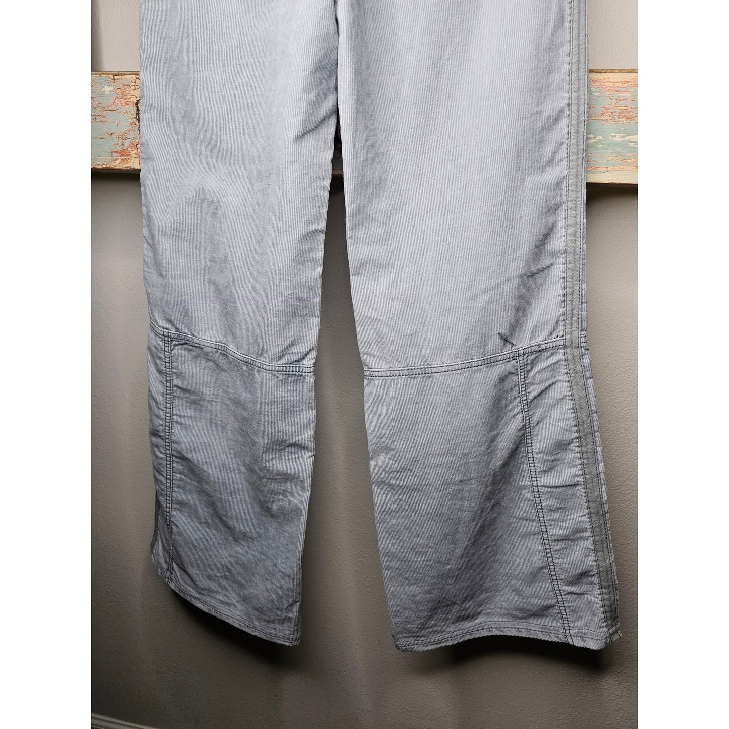 HEI HEI Anthropologie Wide Leg Light Blue Corduroy Pants Size 2