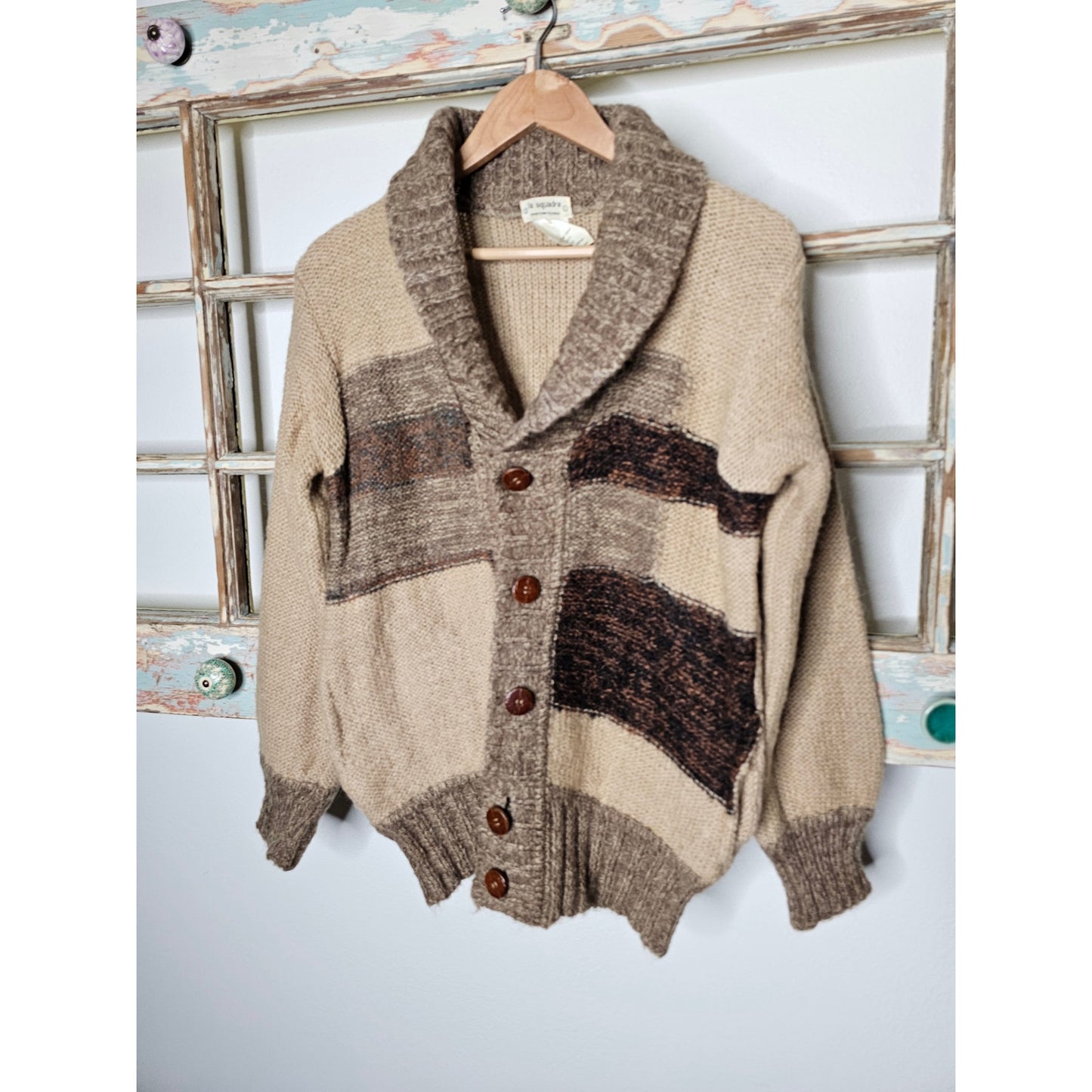 Vintage La Squadra Italian Made Button Up Cardigan Men's size Large