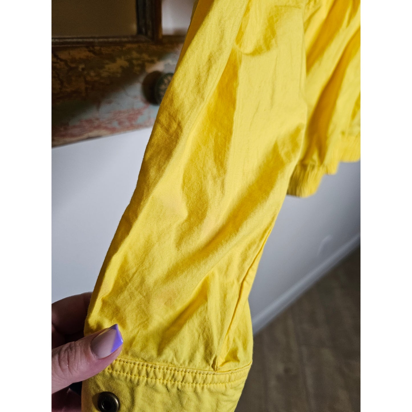 Vintage Goodyear Blimp Yellow & Blue Zip Up Utility Jacket Men's Size Medium