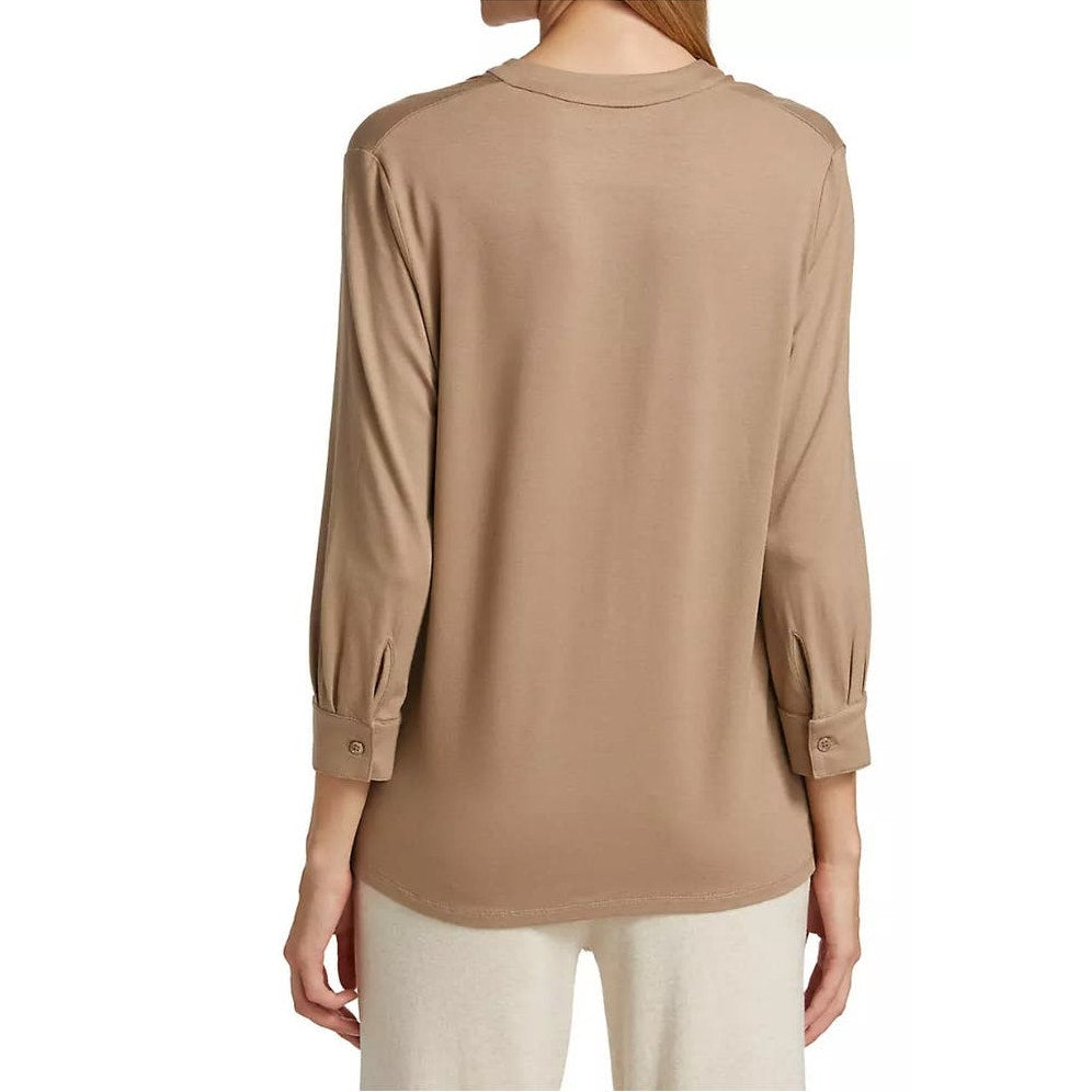 NWT Majestic Filatures Soft Touch Henley Top Lightweight Viscose Size 1 / XS