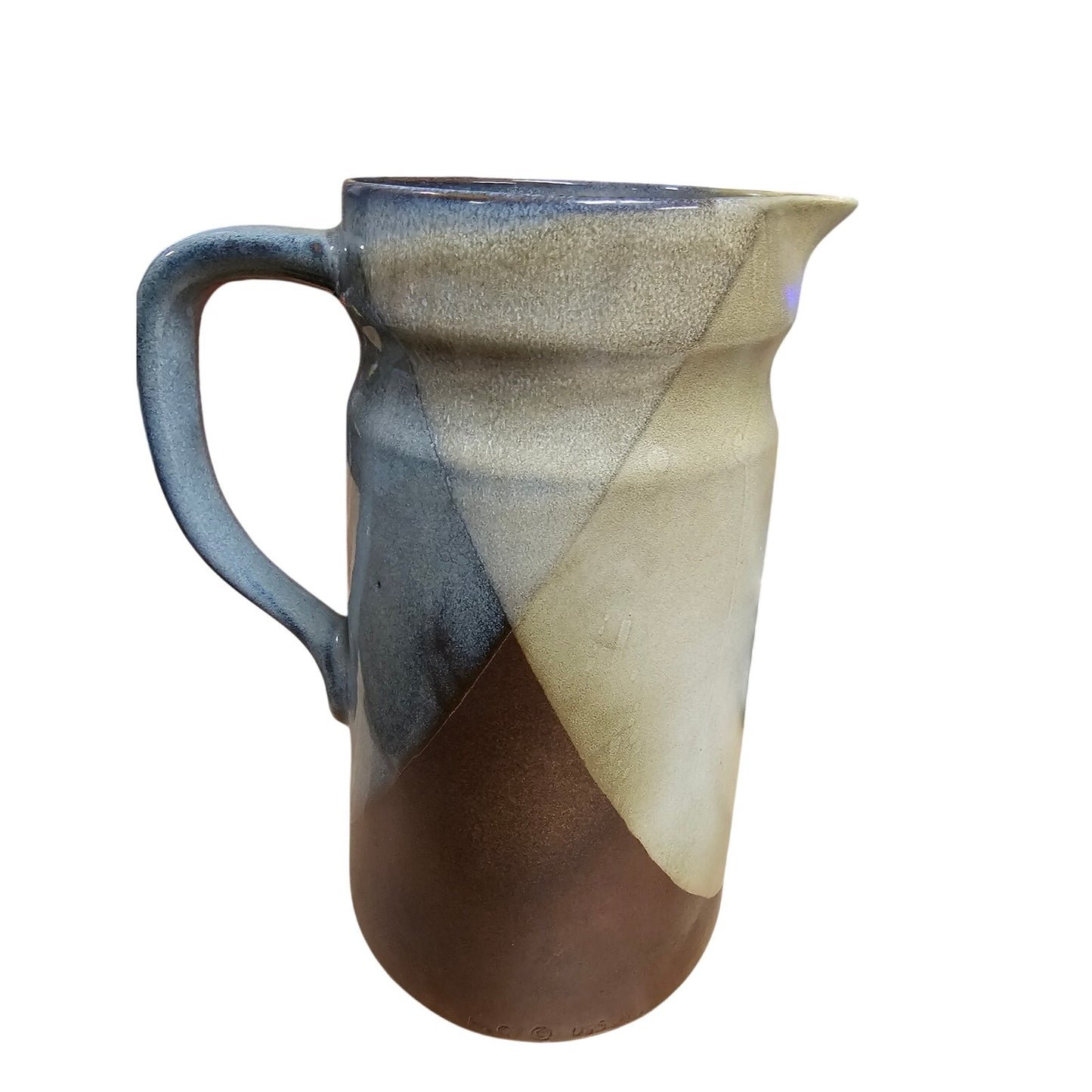 MCM Pottery Robert Maxwell Geometric Pitcher 5 1/2" X 9"
