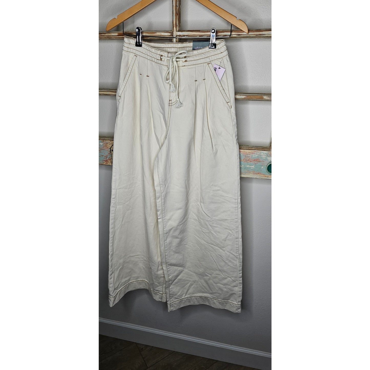 NWT Wide Leg Denim Ecru Pants / Jeans Ladies size XS