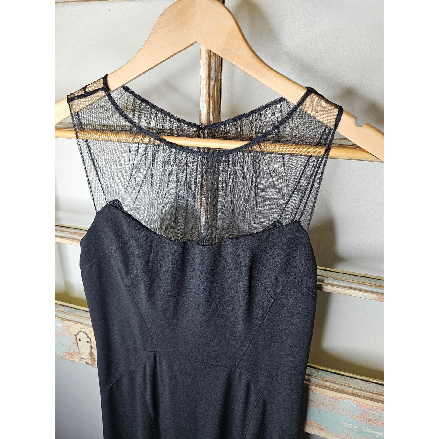 NWT Vera Wang Womens Illusion Yoke Sleeveless Dress Size 4