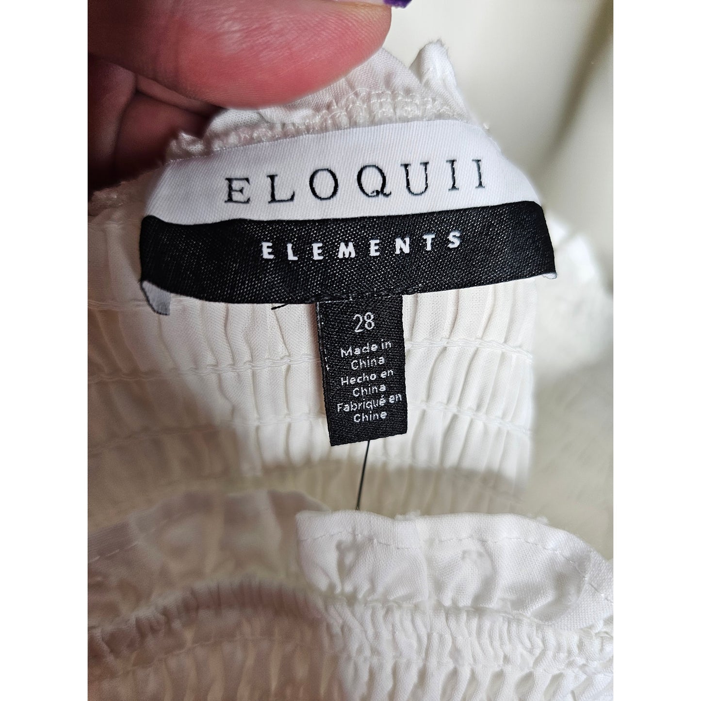 NWT Eloquii Ruffle Shoulder Sleeveless Cropped White Dot Jumpsuit Size 28