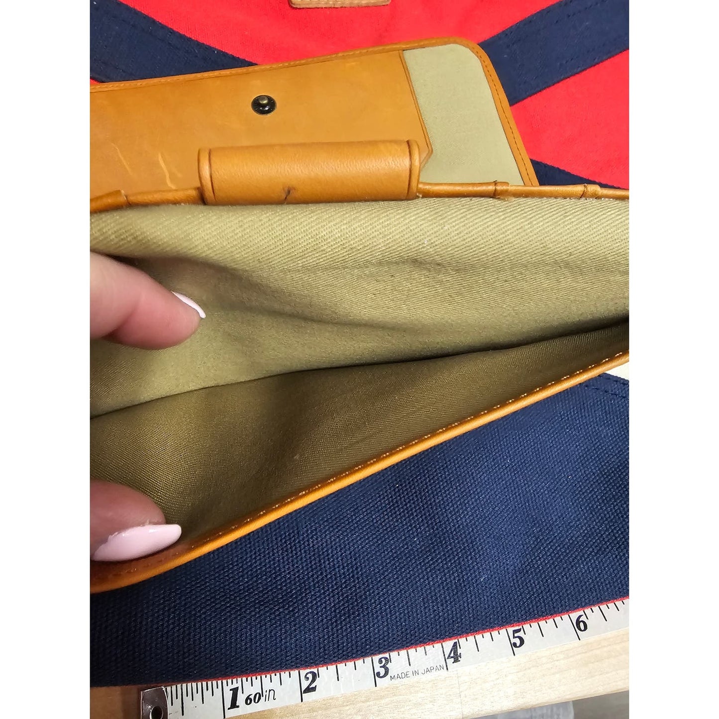 LL Bean Canvas/ leather Travel Passport ID Organizer for man or woman