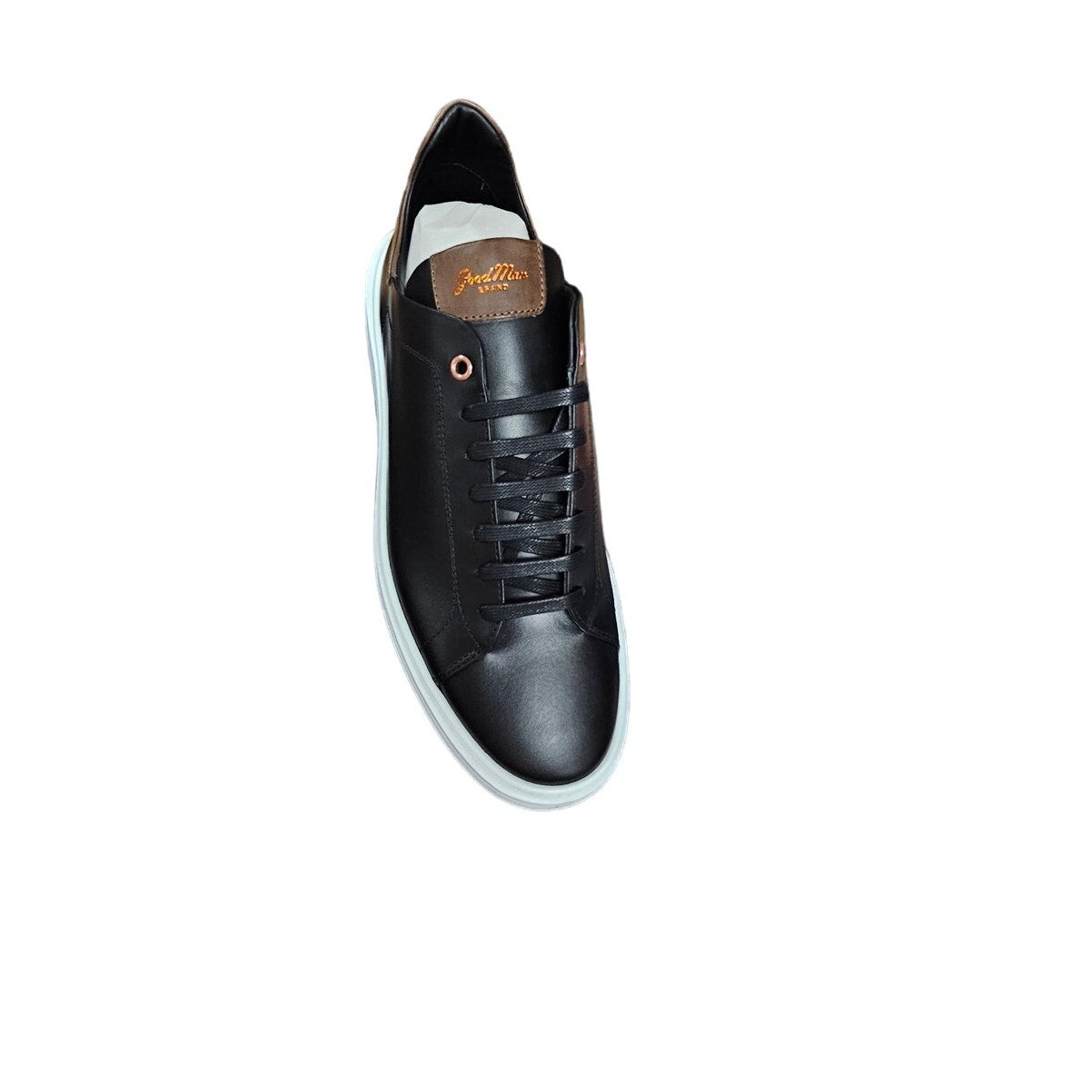 NIB Good Man Brand Legend London Black Sneaker with Brown Accent Men's size 10