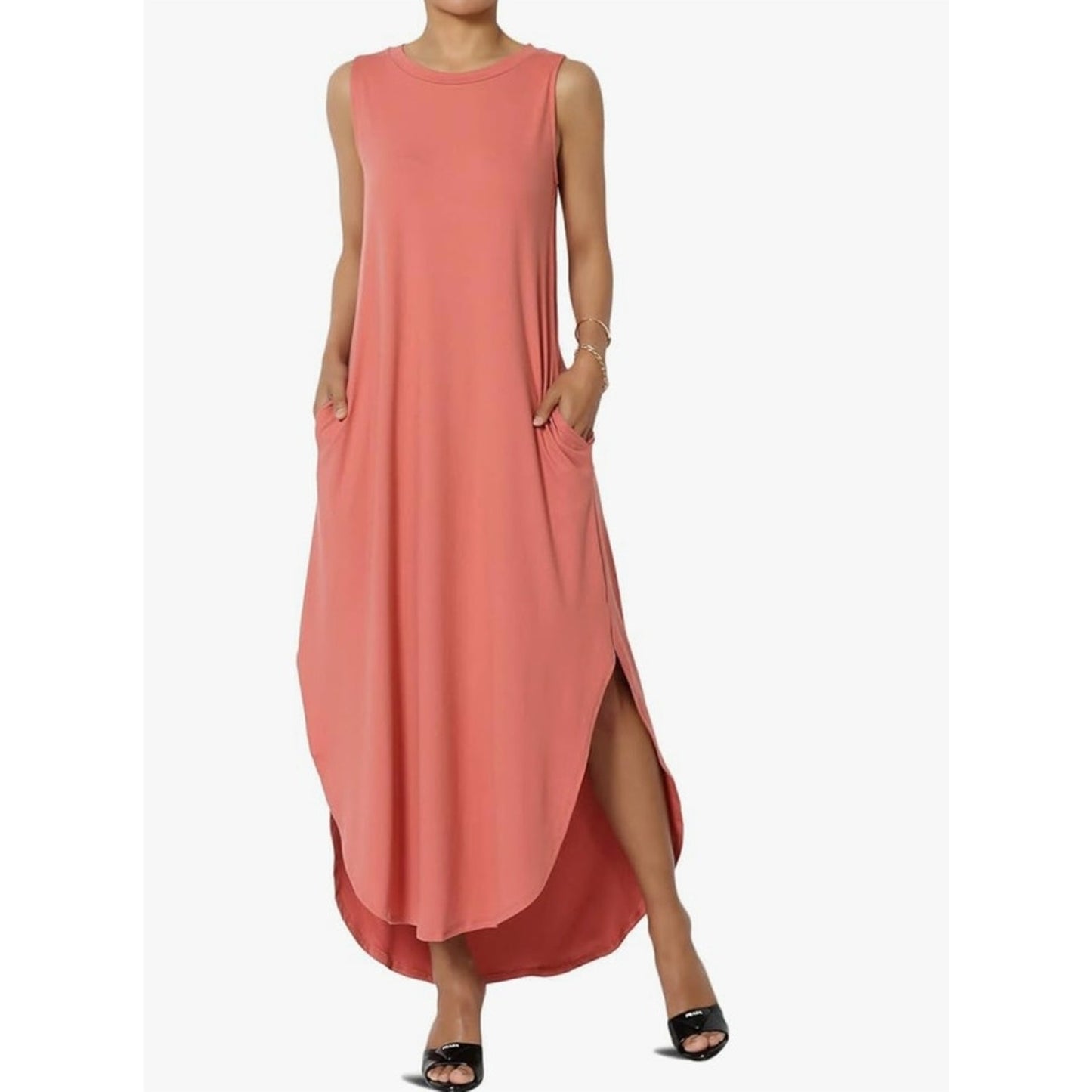 NWT Deep Rose Sleeveless Maxi Dress Ladies Size 2X 18/20