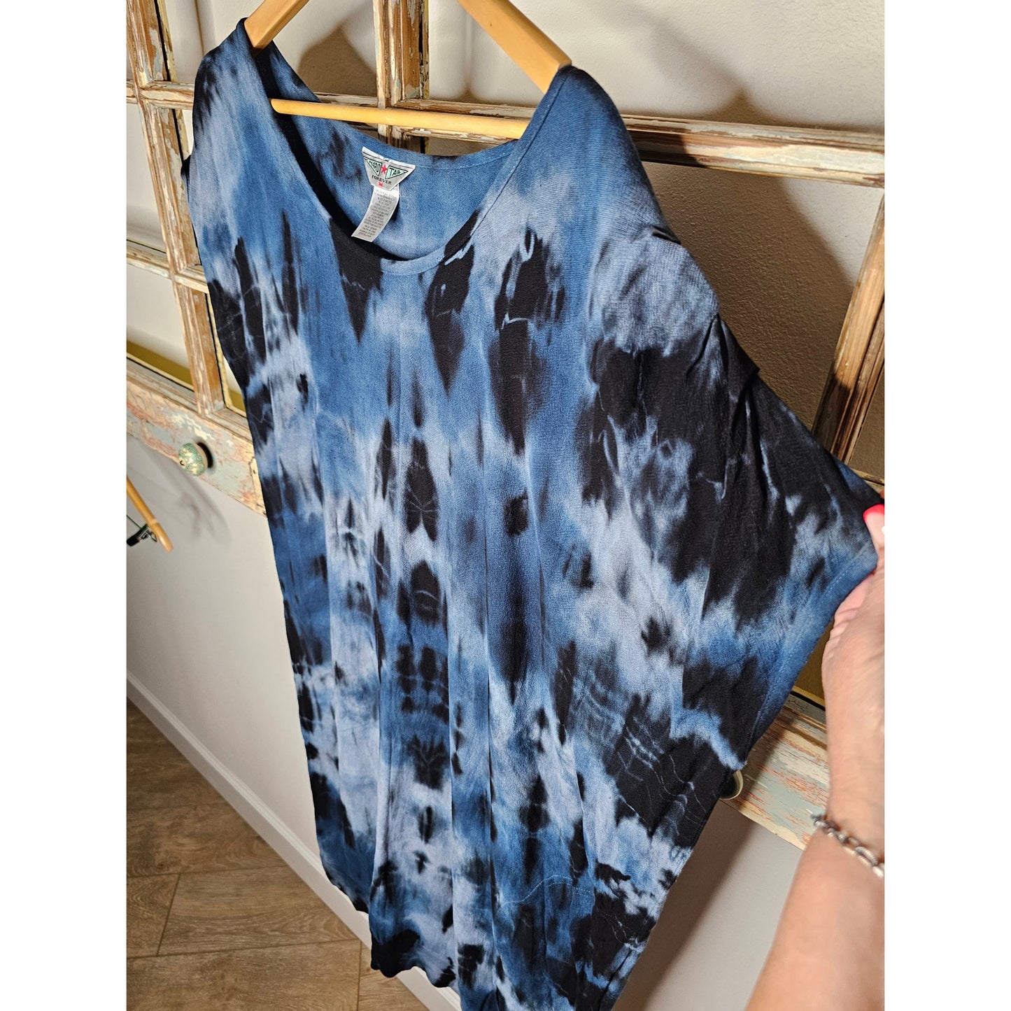 Hard Tail Batik Tie Dye Asymmetrical Ladies Medium Boho Dress