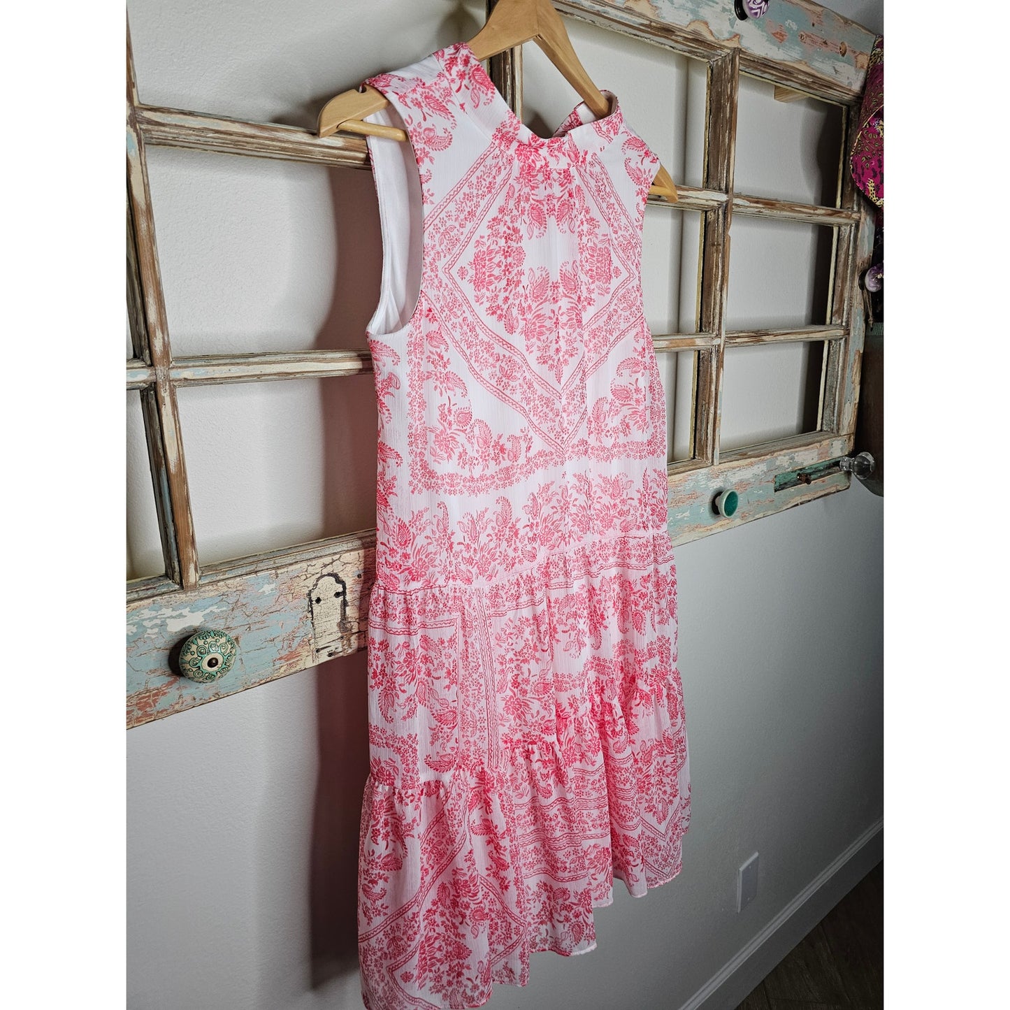 NWT Printed Mock Neck Sleeveless Babydoll Dress size 4