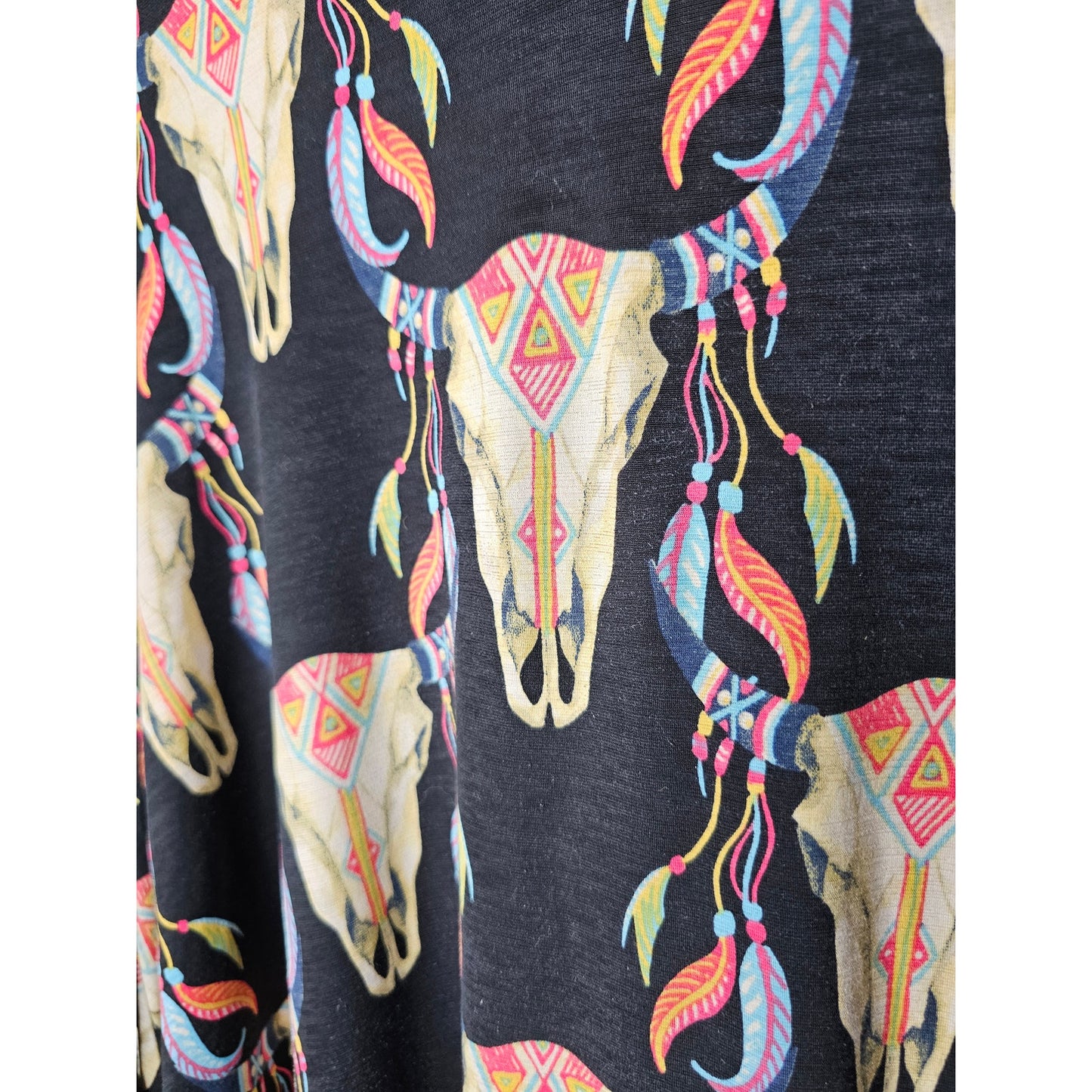 L & B Black Boutique Wester Steer Dress Pockets Ladies Size Medium
