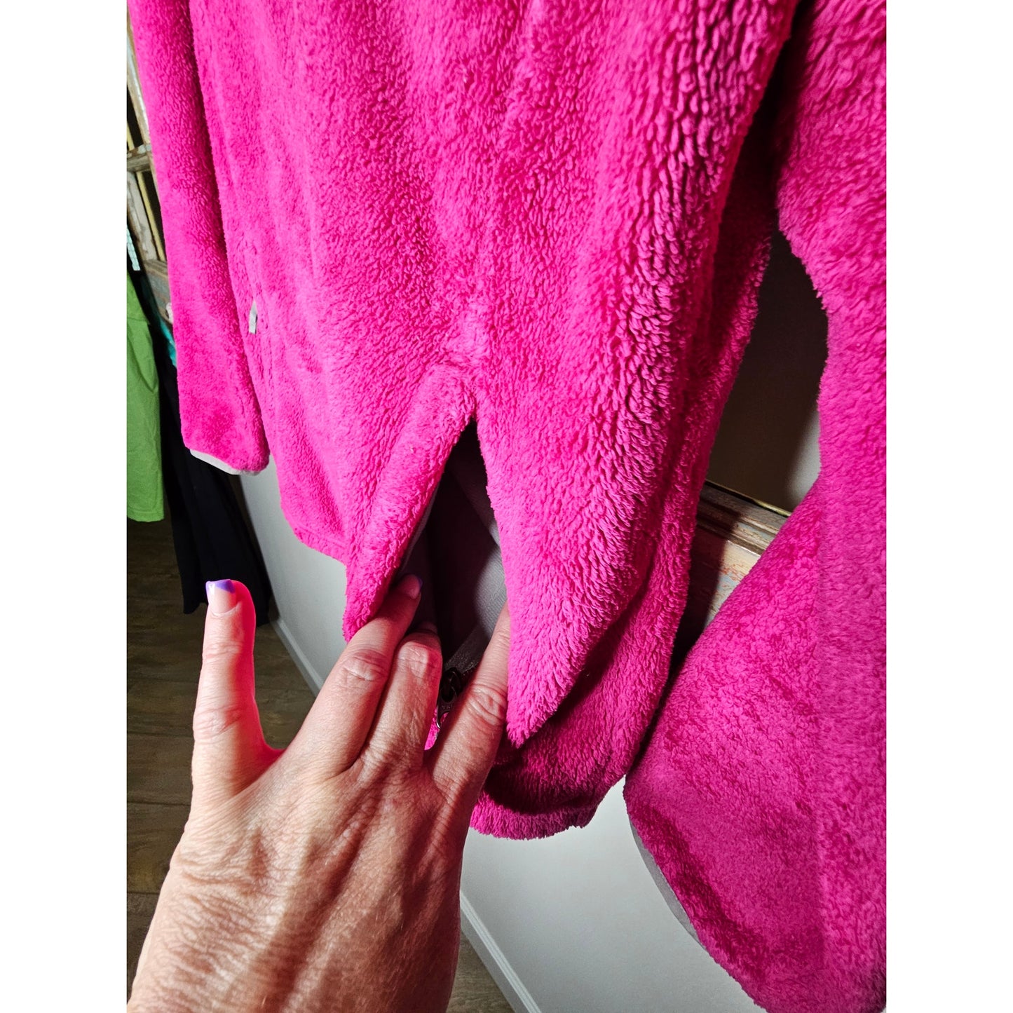 The North Face Girls XL 18 Thermal Fleece Zip Jacket Fuchsia