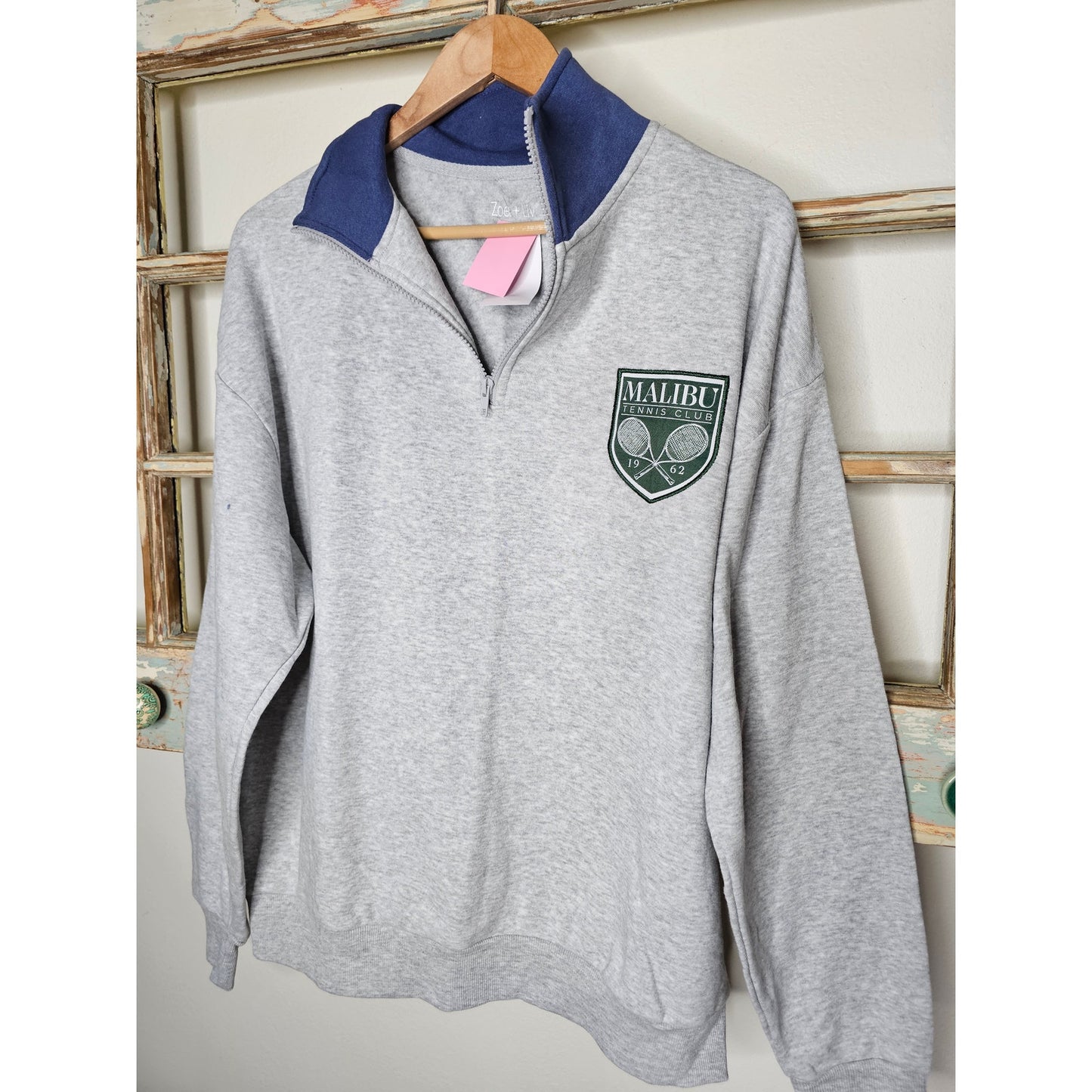 NWT Malibu Tennis Club 1/4 Zip Neckline Patch Left Chest Unisex XXL