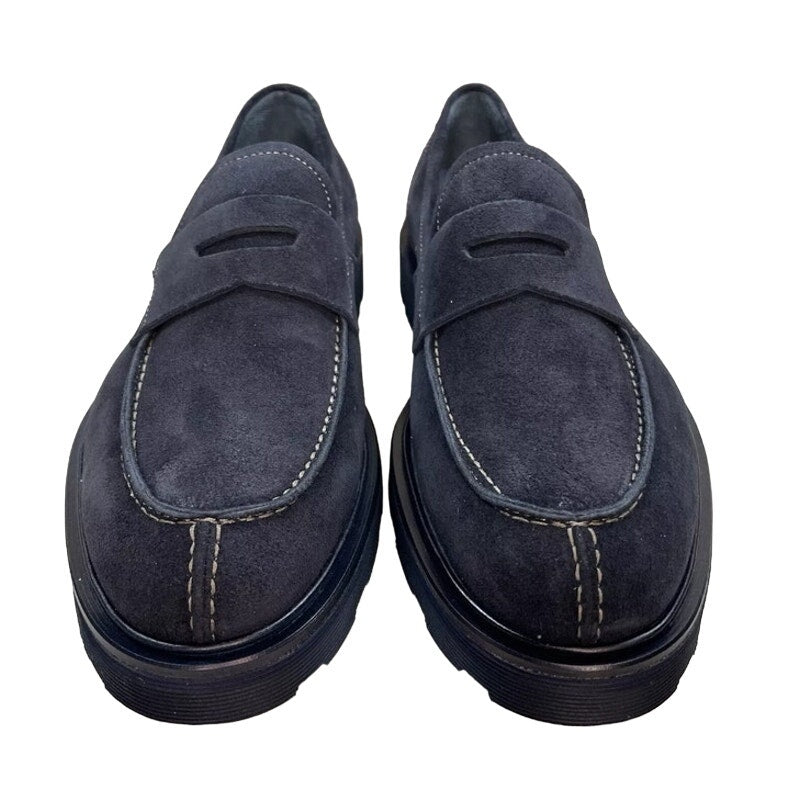 Good Man Brand Lexington Navy Suede Loafer in Men's Size 10.5
