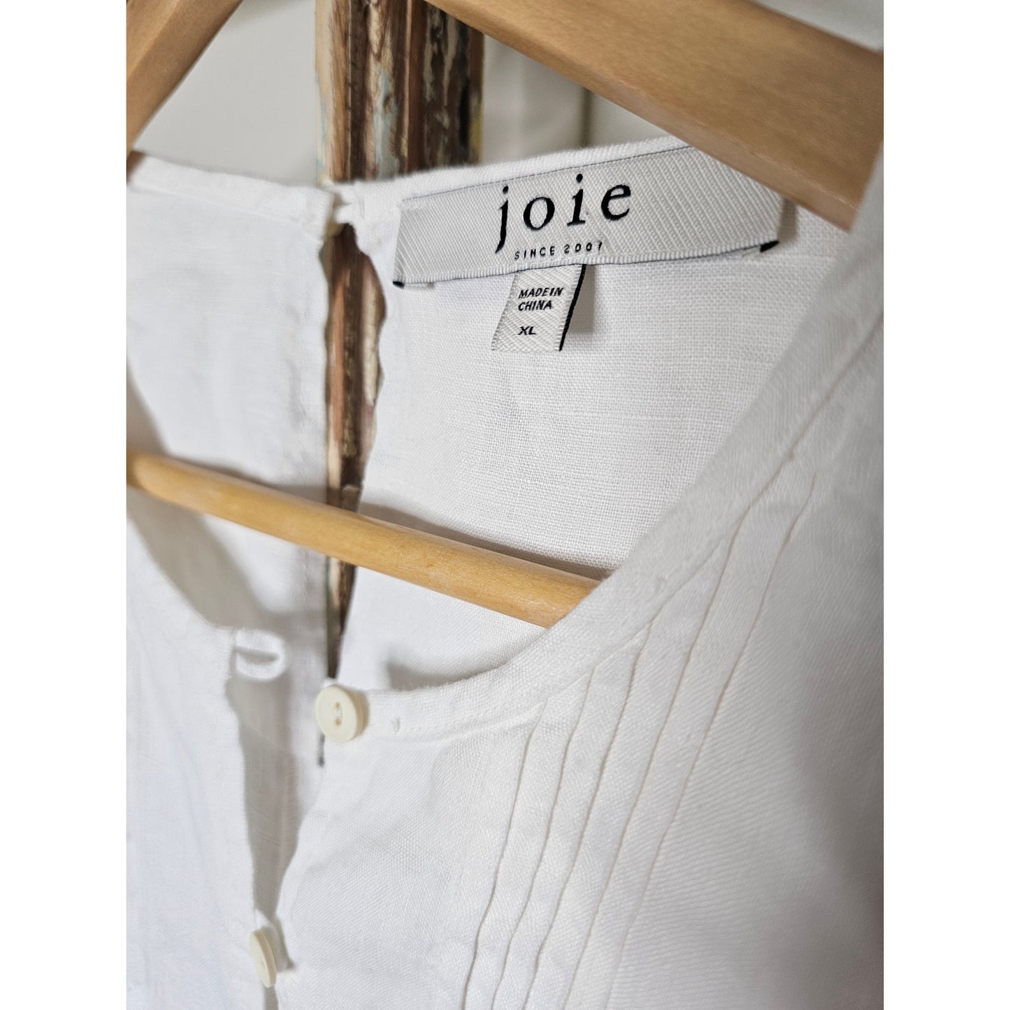 Linen White Joie Short Sleeve Short Romper Ladies size XL