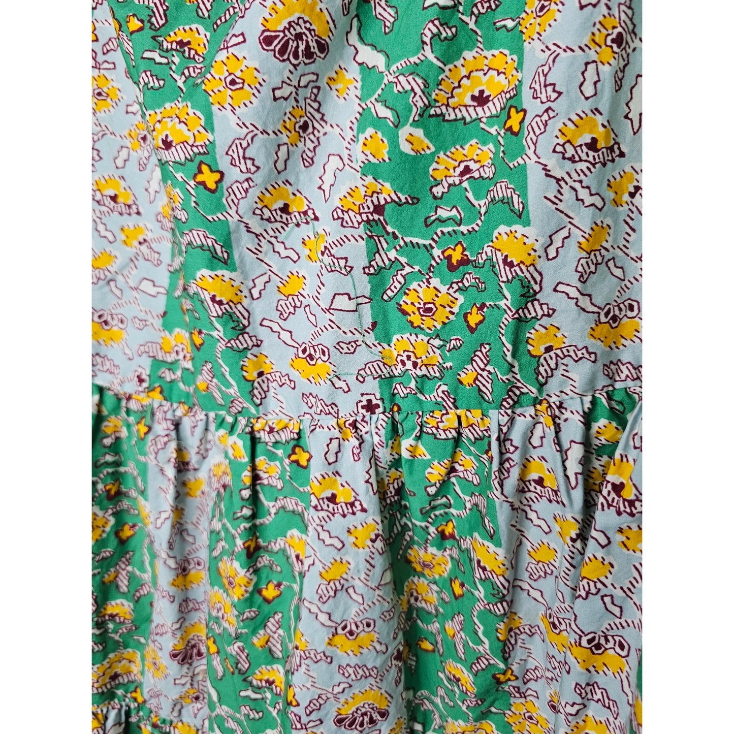 Rhode X Target Green Floral Maxi Skirt with Elastic Waistband Size L NWT