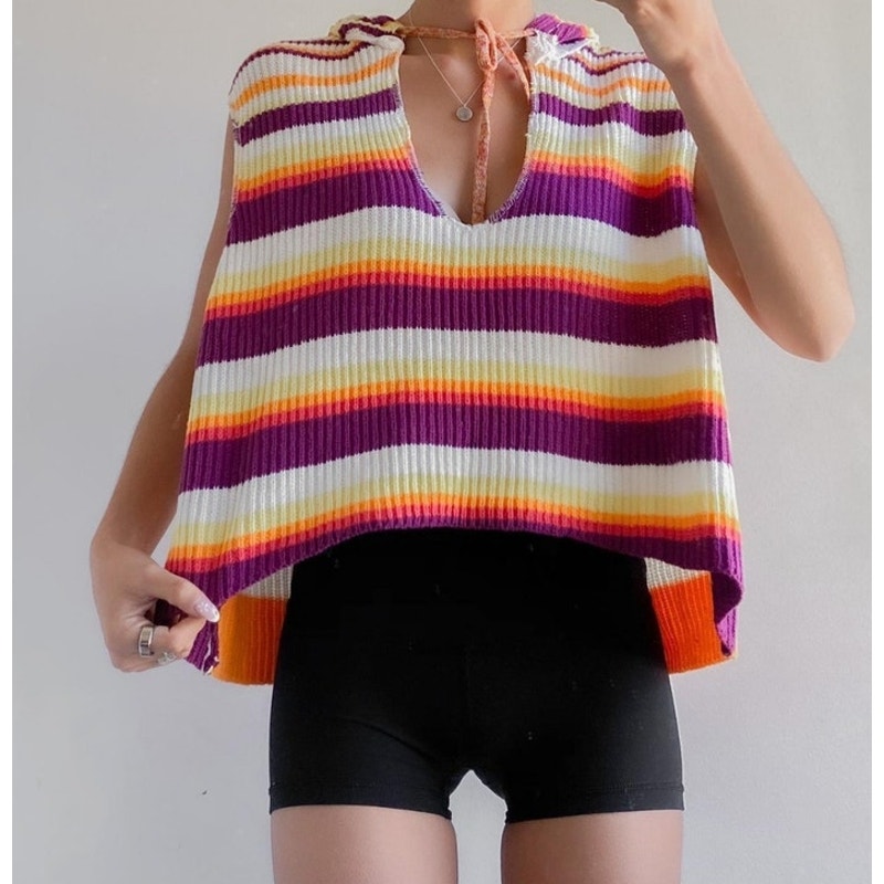 NWT Urban Outfitters Reid Hooded Sleeveless Sweater Vest Ladies size Large