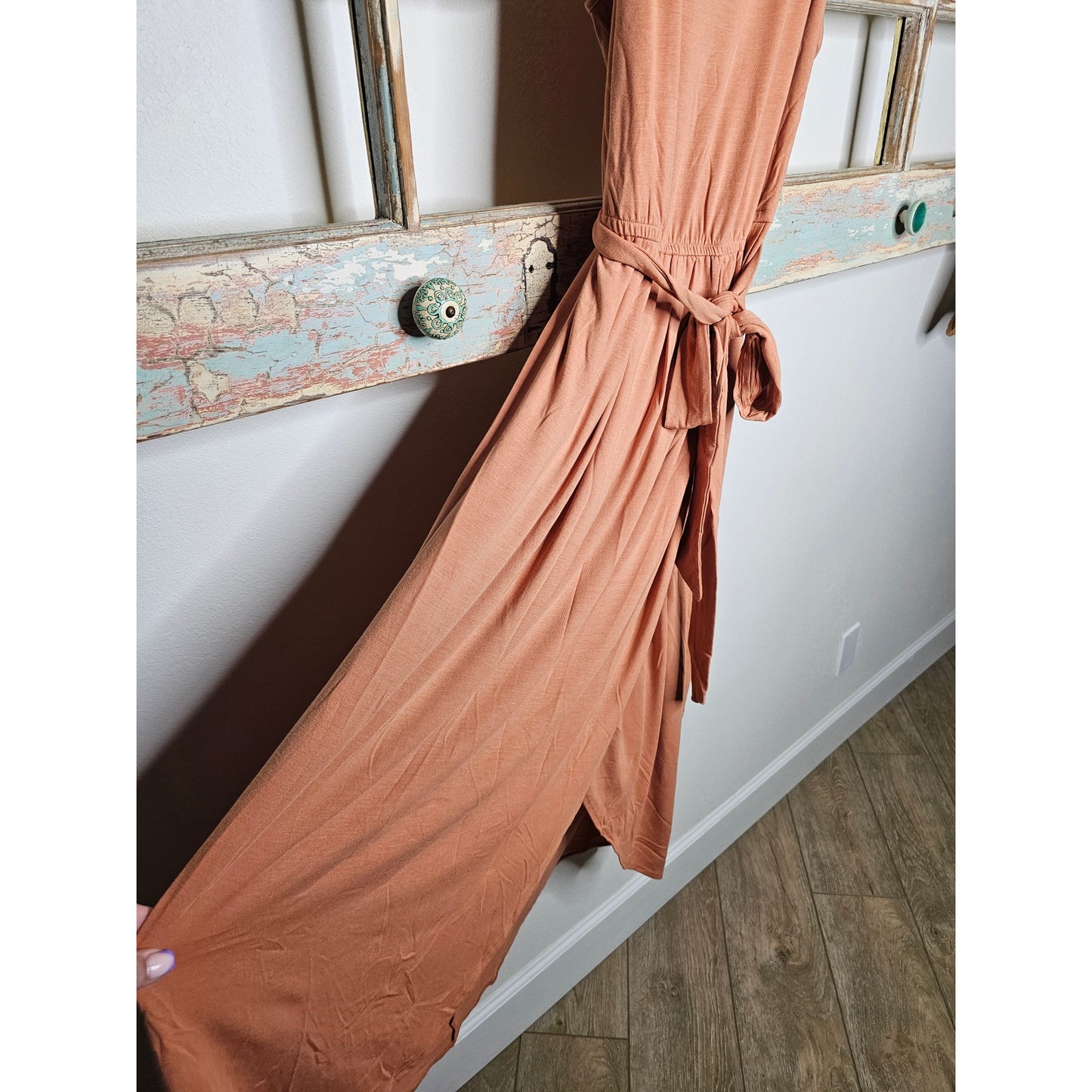 NEW Zenana Persian Orange Wrap Front Sleeveless Dress 18/20