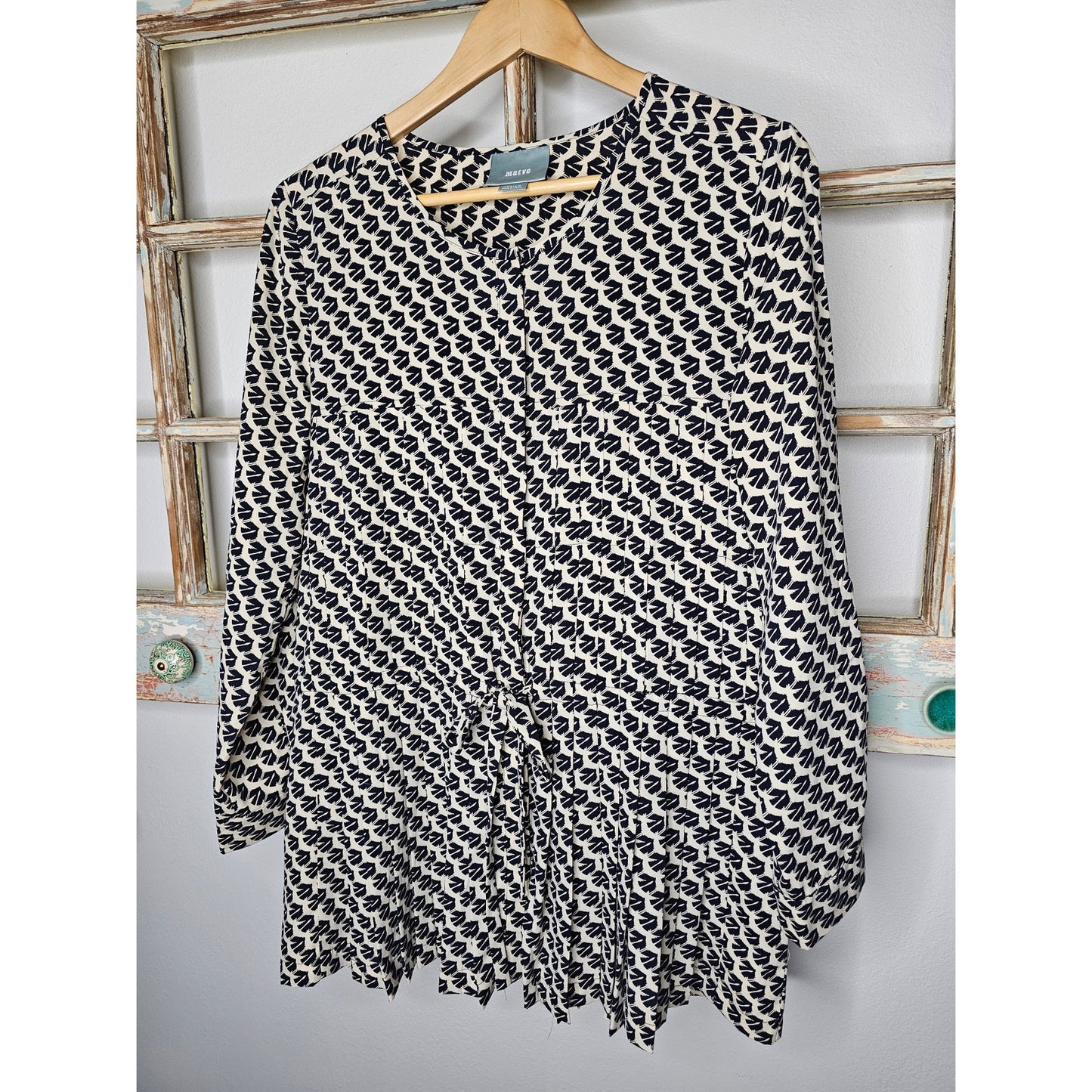 Maeve Anthropologie Selva Bird Print Tunic Mini Dress Tunic Size Medium