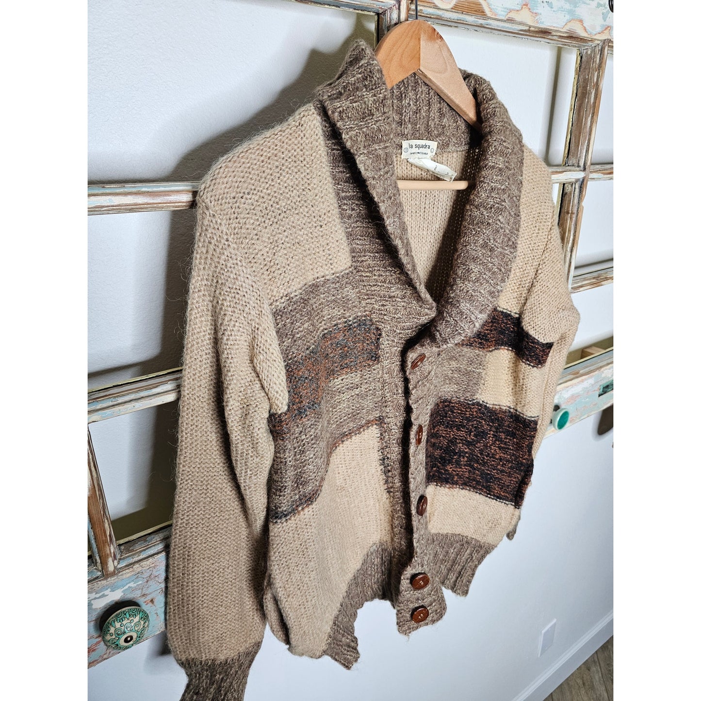 Vintage La Squadra Italian Made Button Up Cardigan Men's size Large