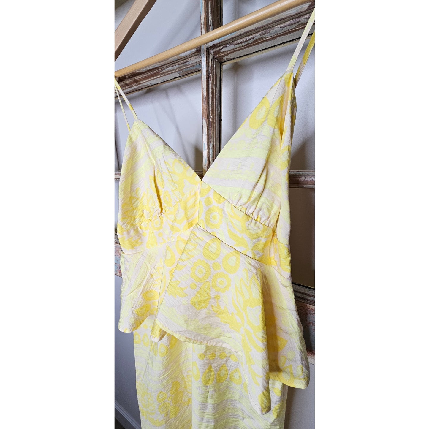 NWT Jenny K Lopez Future Collective Yellow Island Midi Dress Ladies size 6
