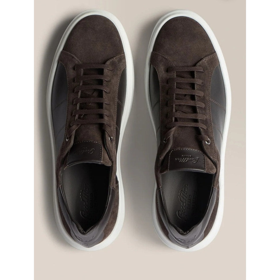 NIB Legend London Ace Italian Made Leather Chocolate Brown Sneaker size 10.5