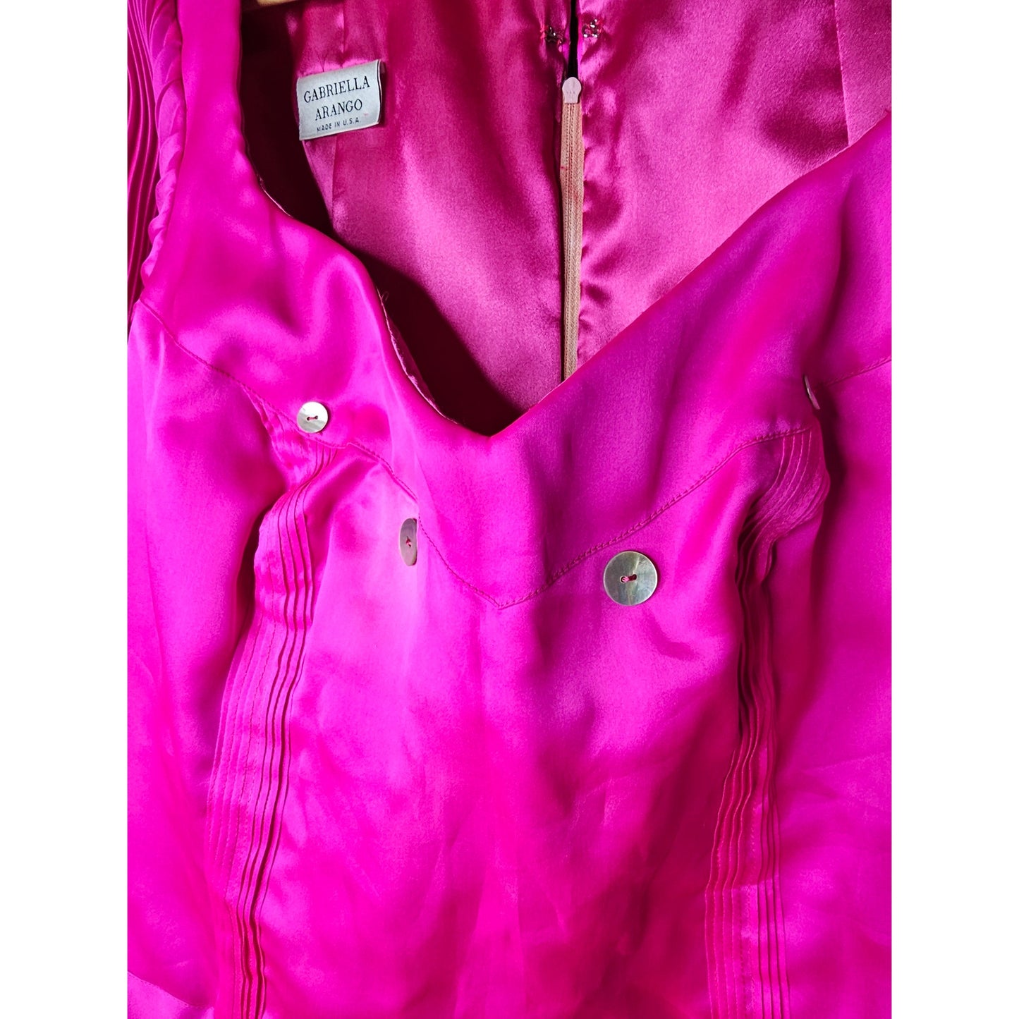 Gabriella Arango Miami Designer Two Piece Hot Pink Ladies Formal set size 3X