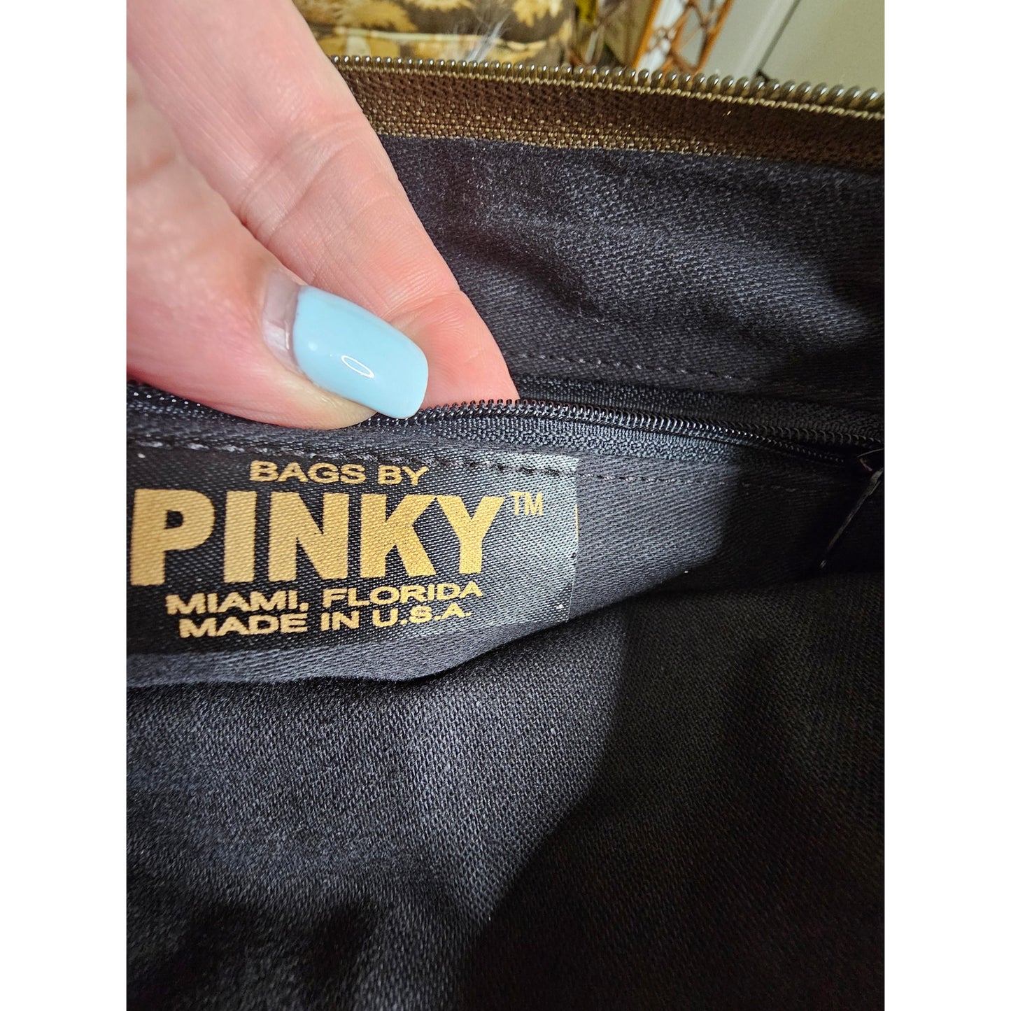 Vintage Bags By Pinky Brown Leather Clutch or Shoulder bag