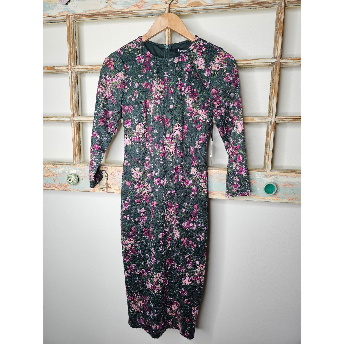 NWT Kenzie Lace Floral Midi Pencil Dress Ladies Size2