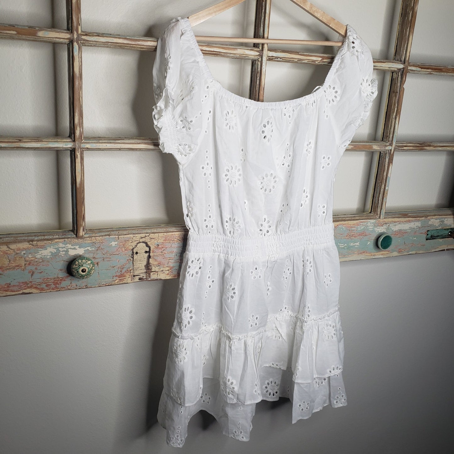 NWT Aqua Swim white eyelet Dress / Coverup size Medium