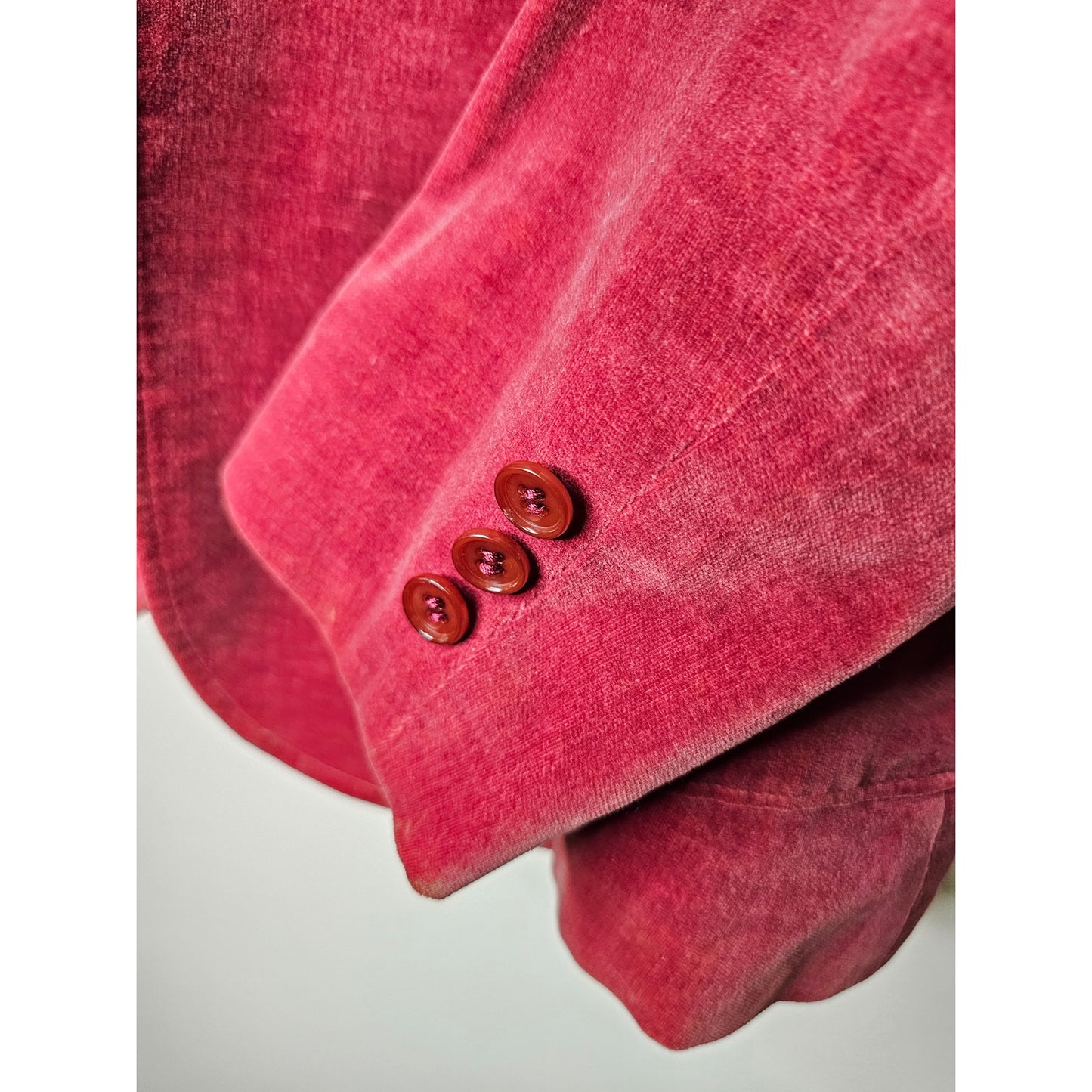 Vintage Jean Nicole Merlot shade velour blazer with button closure size 9/10