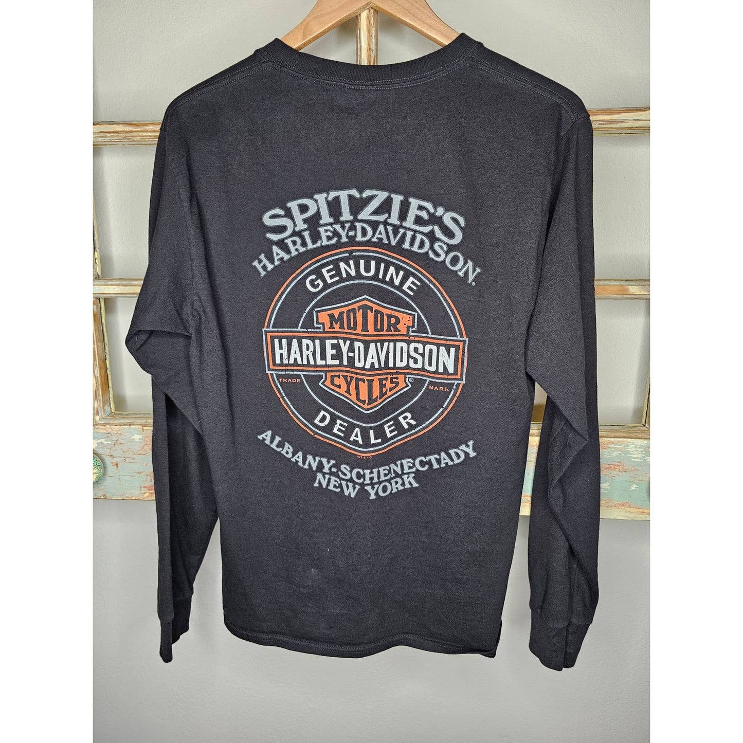 Harley Davidson Long Sleeve Spitzie's Albany Tee Men's size Medium