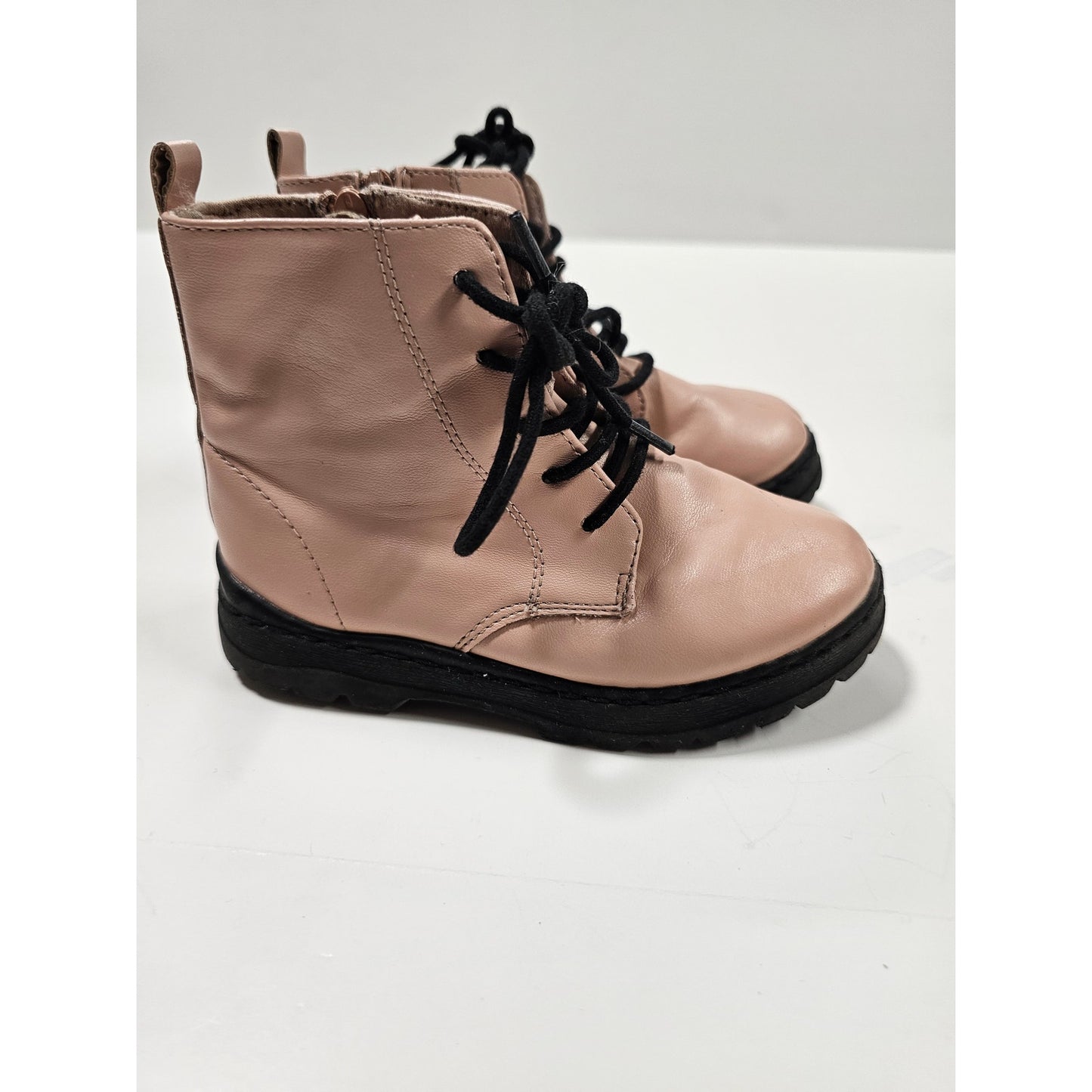 Little Girls Combat Boots Zara Pale Pink size 27 / US 10.5