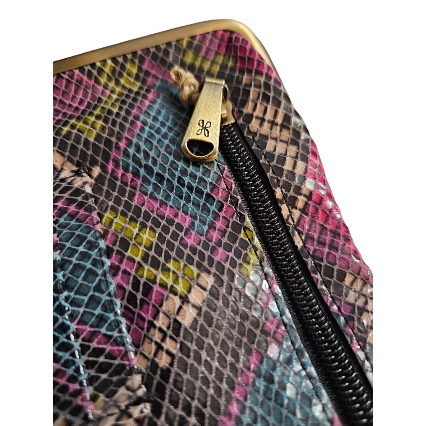HOBO NWT & Dust Bag Leather Snakeskin Lauren Wallet