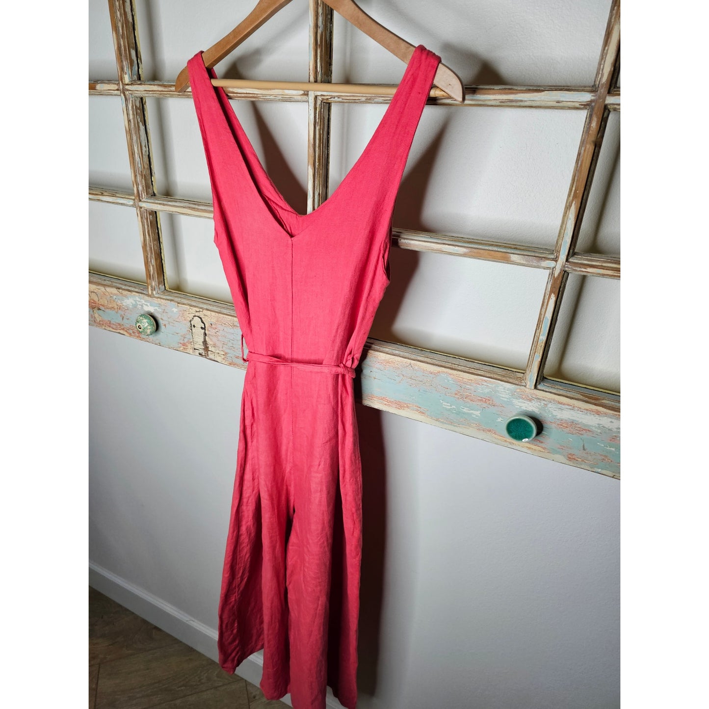 Linen Lungo La'rno Sleeveless Jumpsuit Cropped length size XS