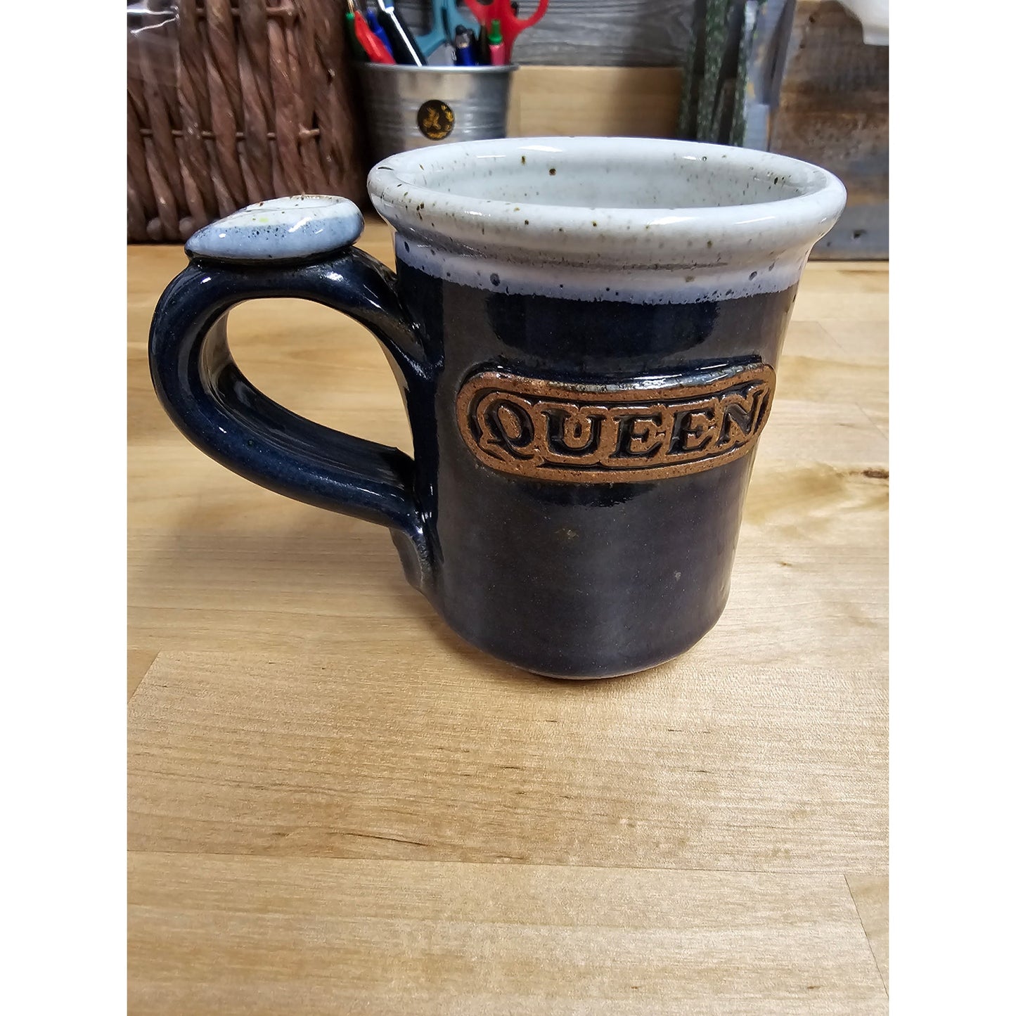 Studio Pottery Two Mugs perfect for Coffee or Tea for Queen & Grouch