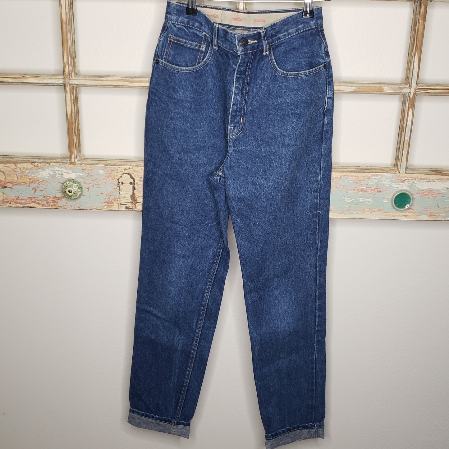 Vintage Coca Cola high rise tapered leg Jeans ladies size 8