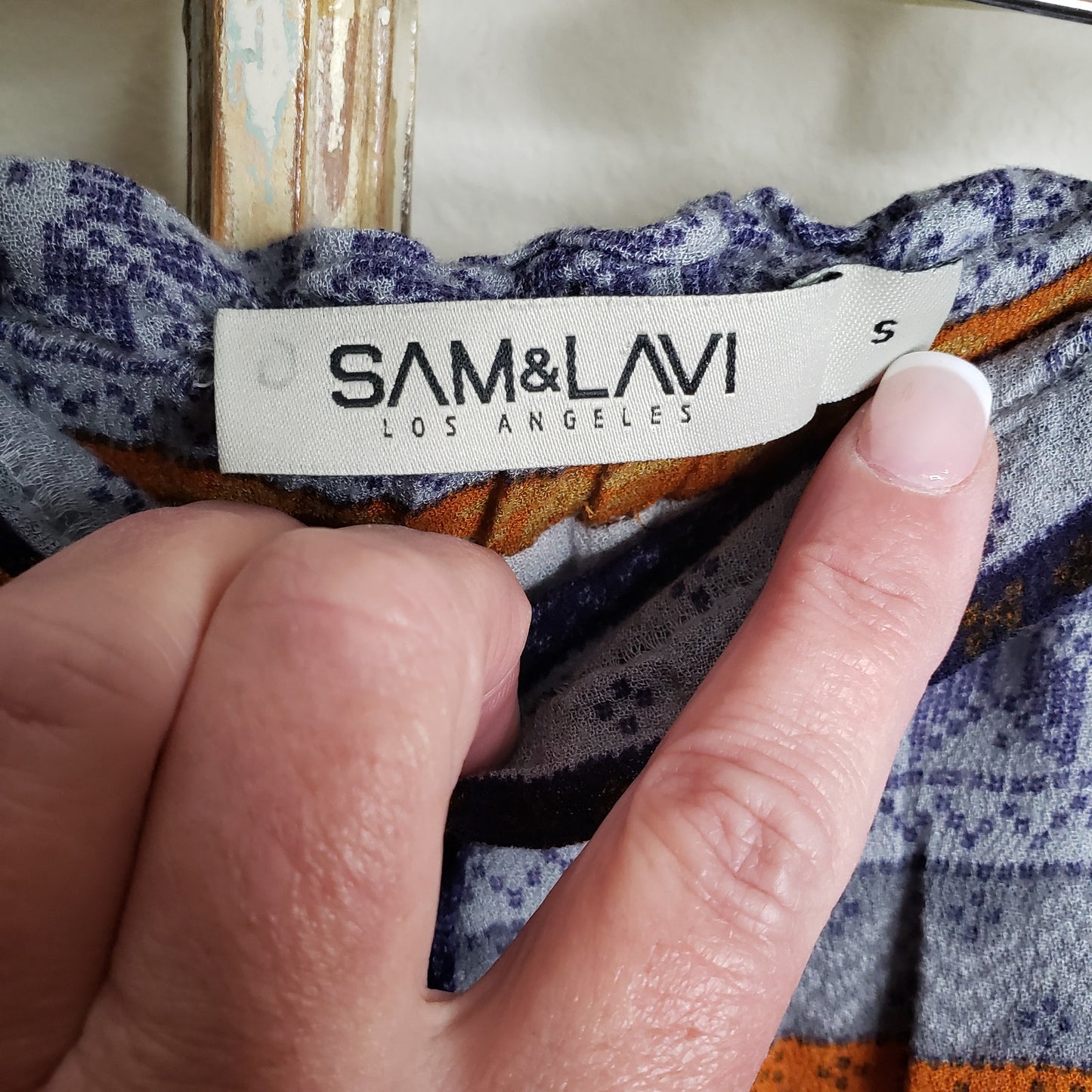 Sam & Lavi Dundee Striped printed maxi skirt size small