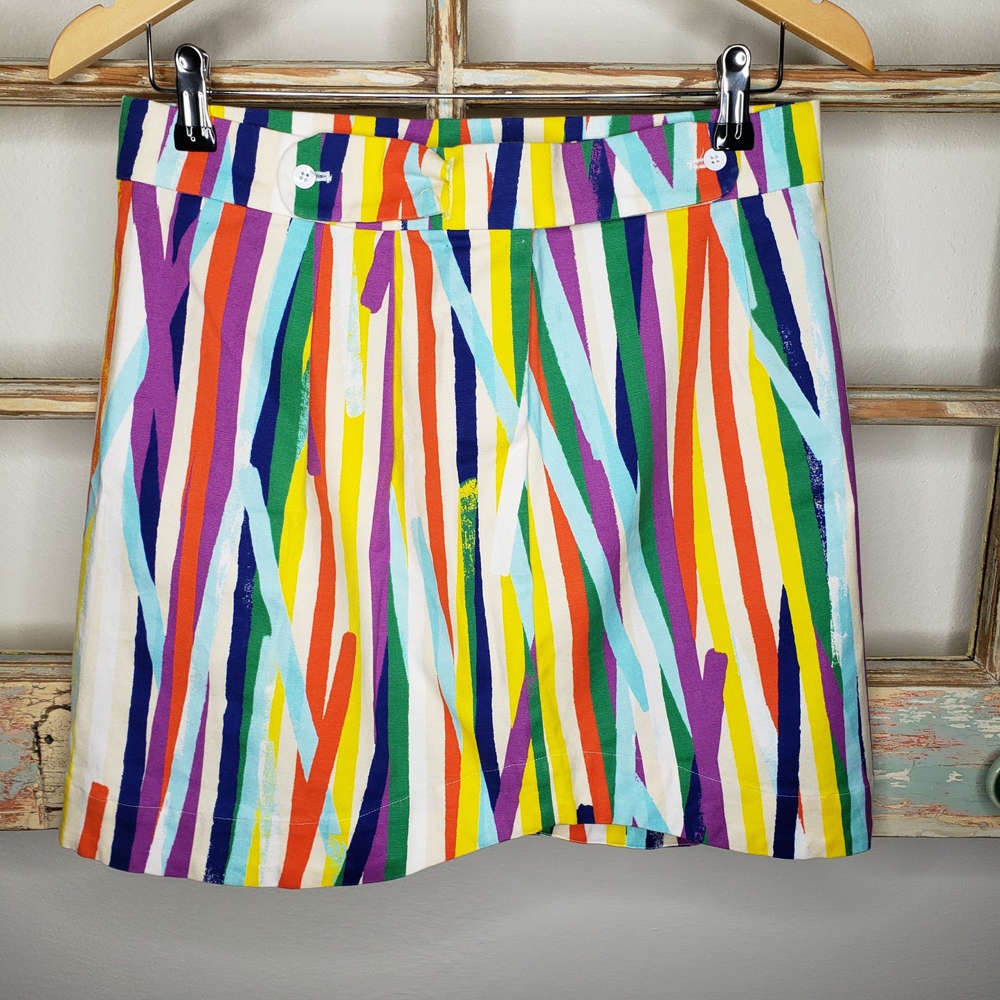 Kate Spade Saturday Rainbow Strokes ladies size 10 Mini Skirt