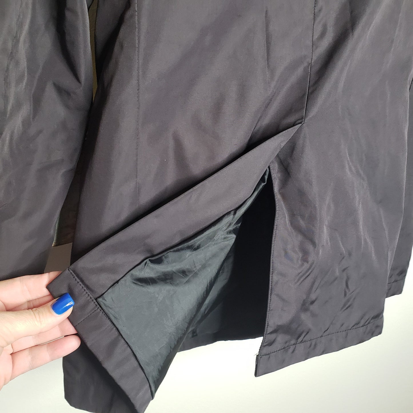 Gap NWOT Black Sporty Double-Breasted Raincoat size XS