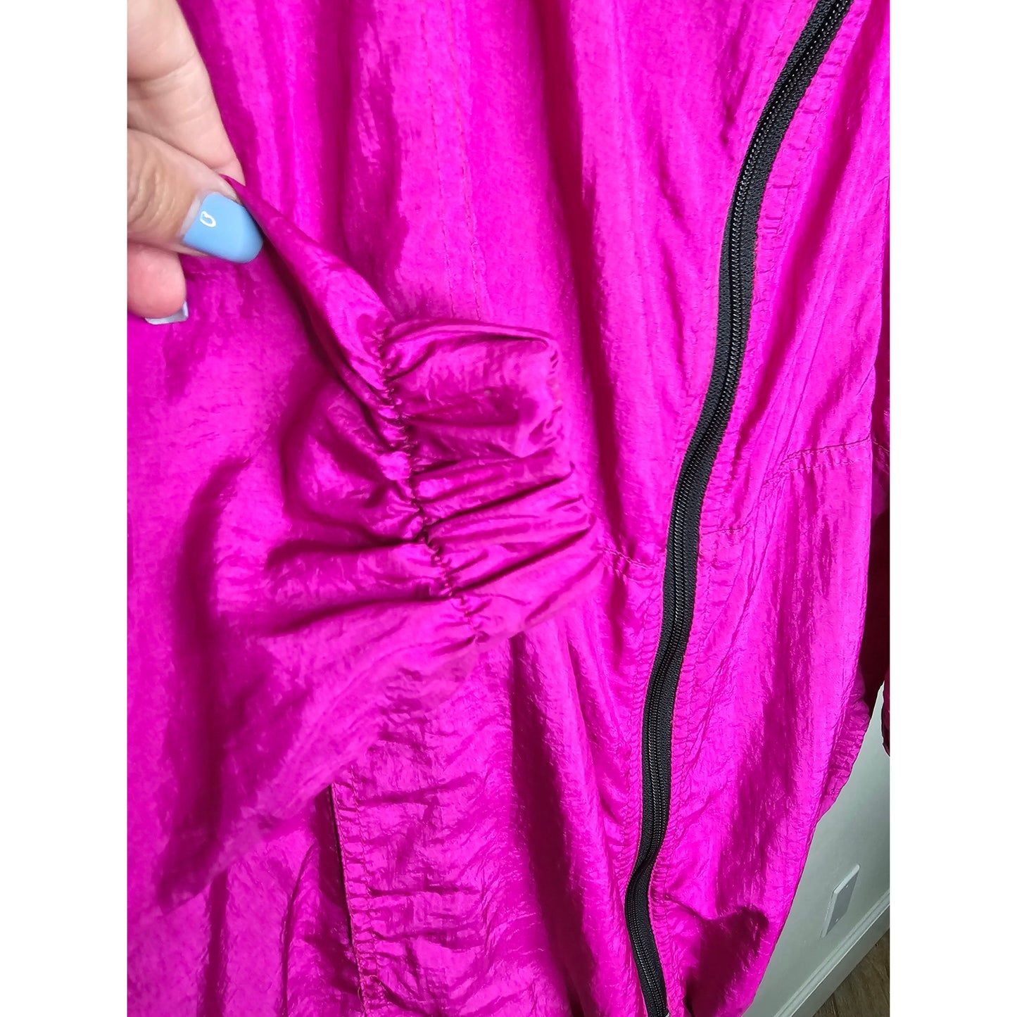 Vintage The Cube Vibrant Fuchsia Zip Up Windbreaker oversized Medium